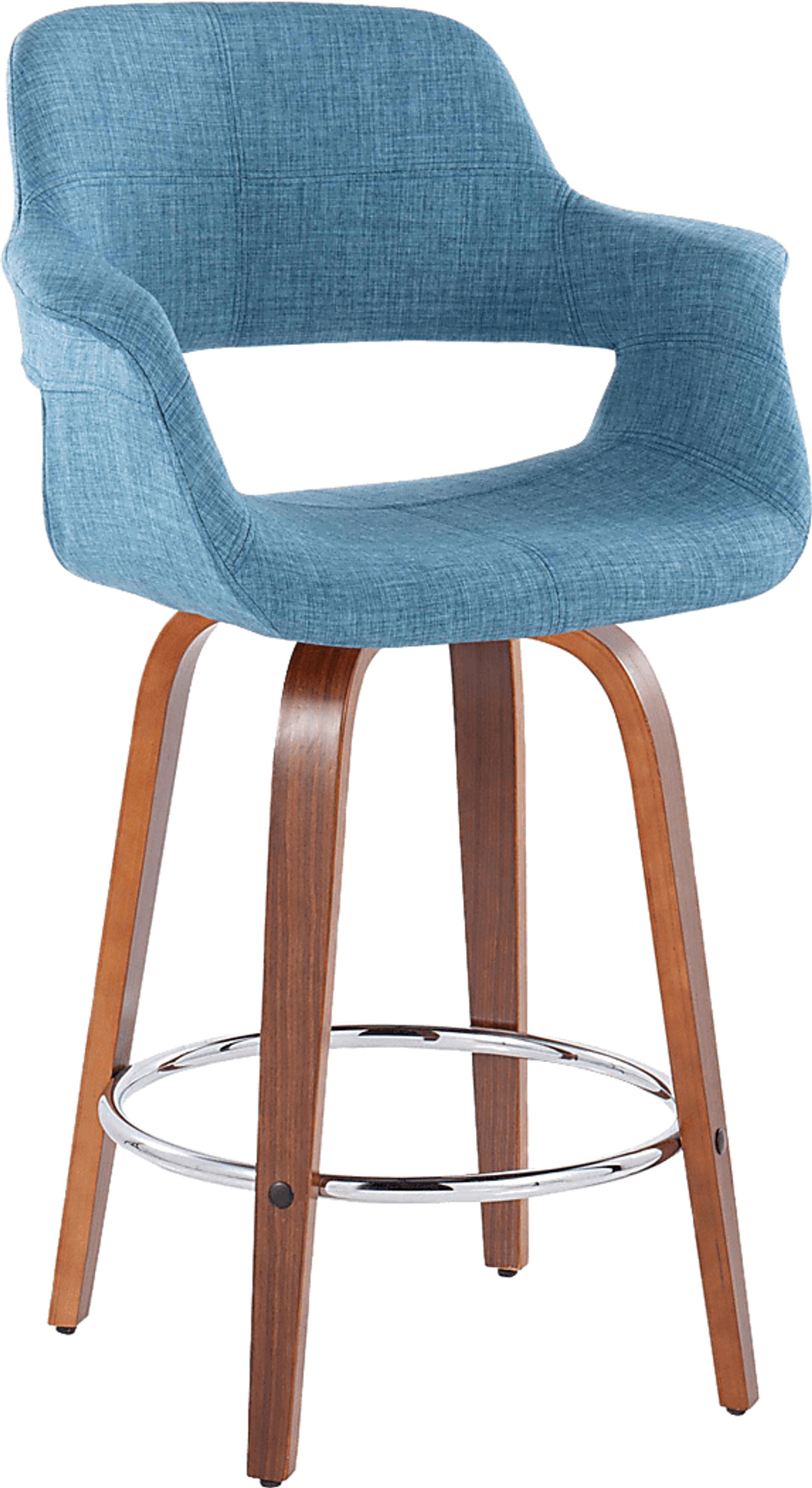 Lafanette V Blue Swivel Counter Height Stool, Set of 2 - Image 5