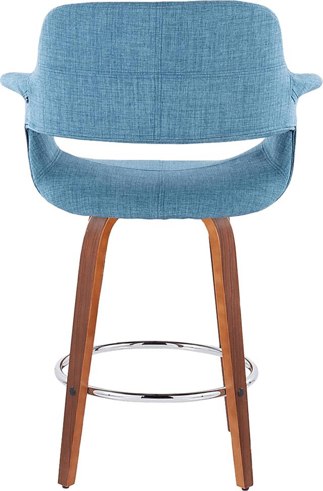 Lafanette V Blue Swivel Counter Height Stool, Set of 2 - Thumbnail - Image 8