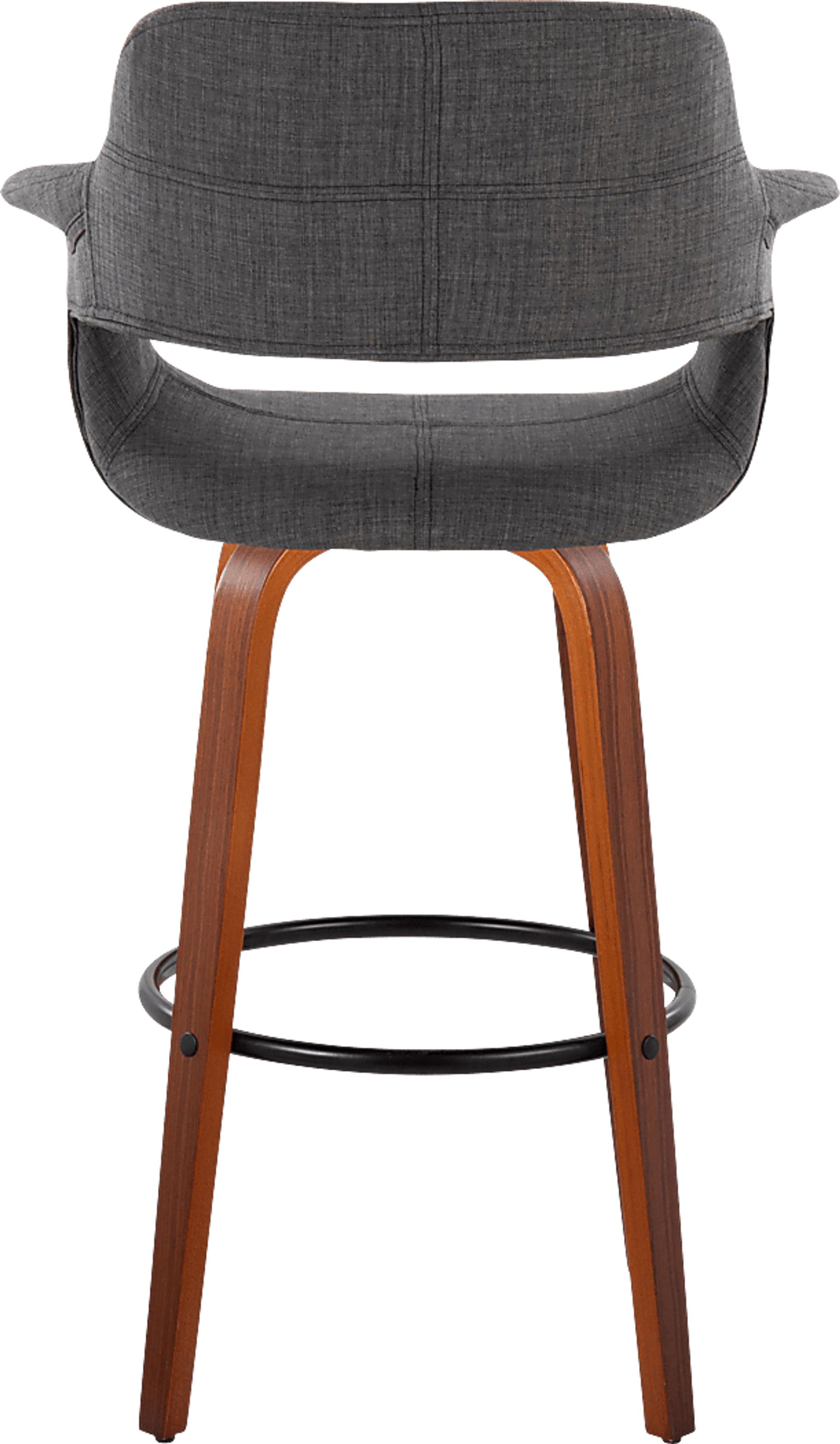 Lafanette V Charcoal Swivel Barstool, Set of 2 - Image 6