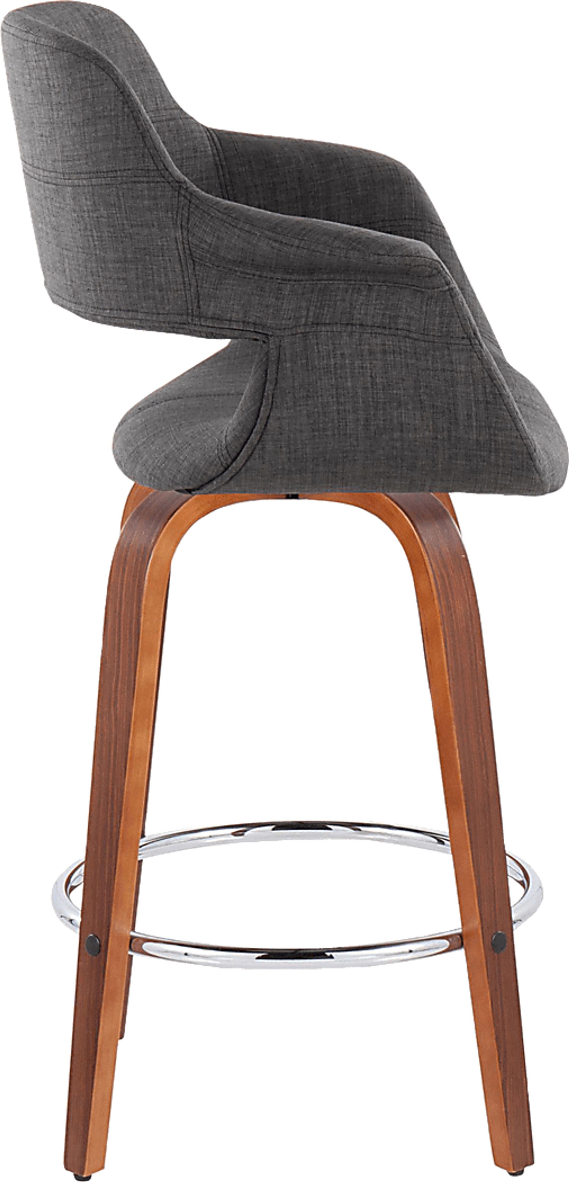 Lafanette V Charcoal Swivel Counter Height Stool, Set of 2 - Image 4