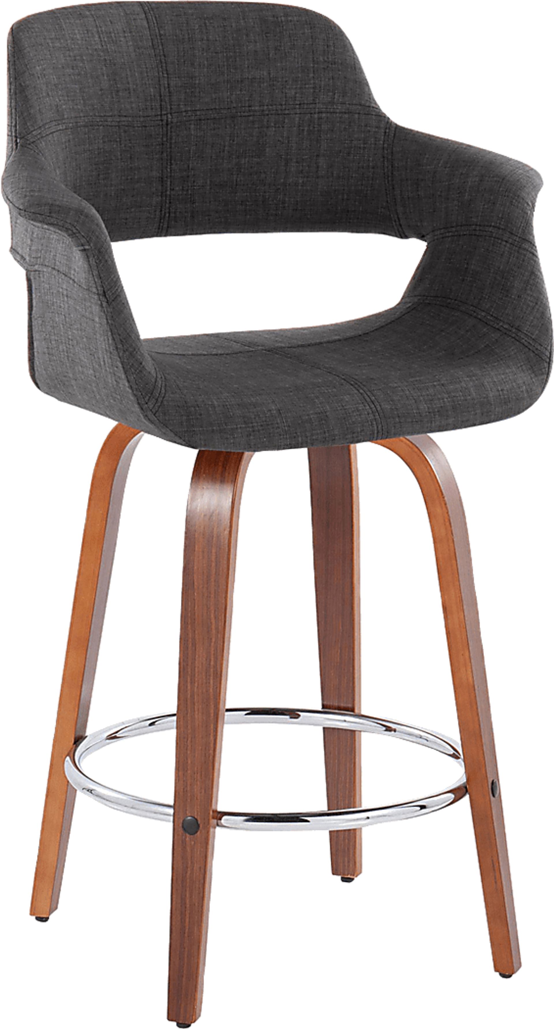 Lafanette V Charcoal Swivel Counter Height Stool, Set of 2 - Image 5