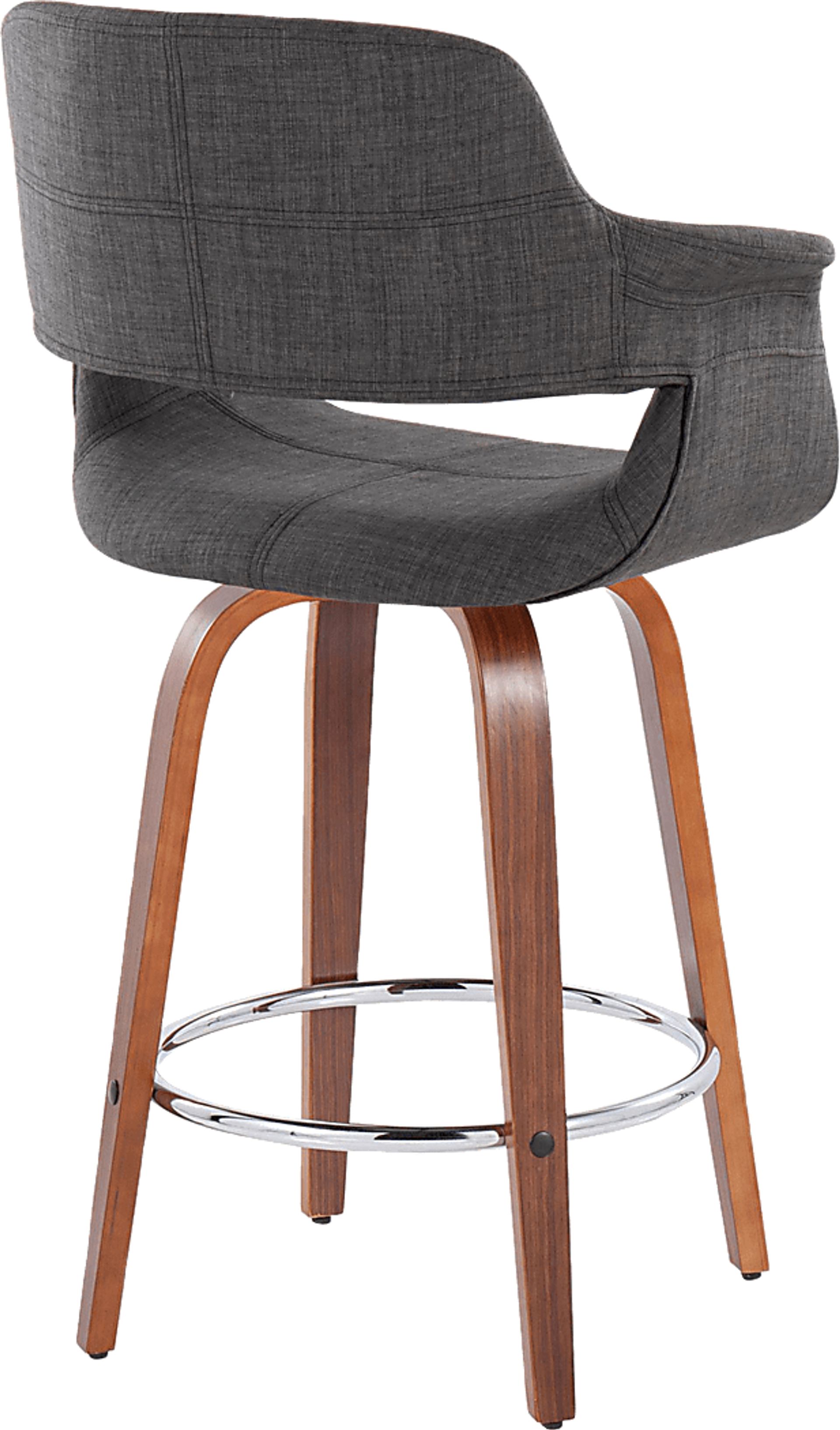 Lafanette V Charcoal Swivel Counter Height Stool, Set of 2 - Image 6