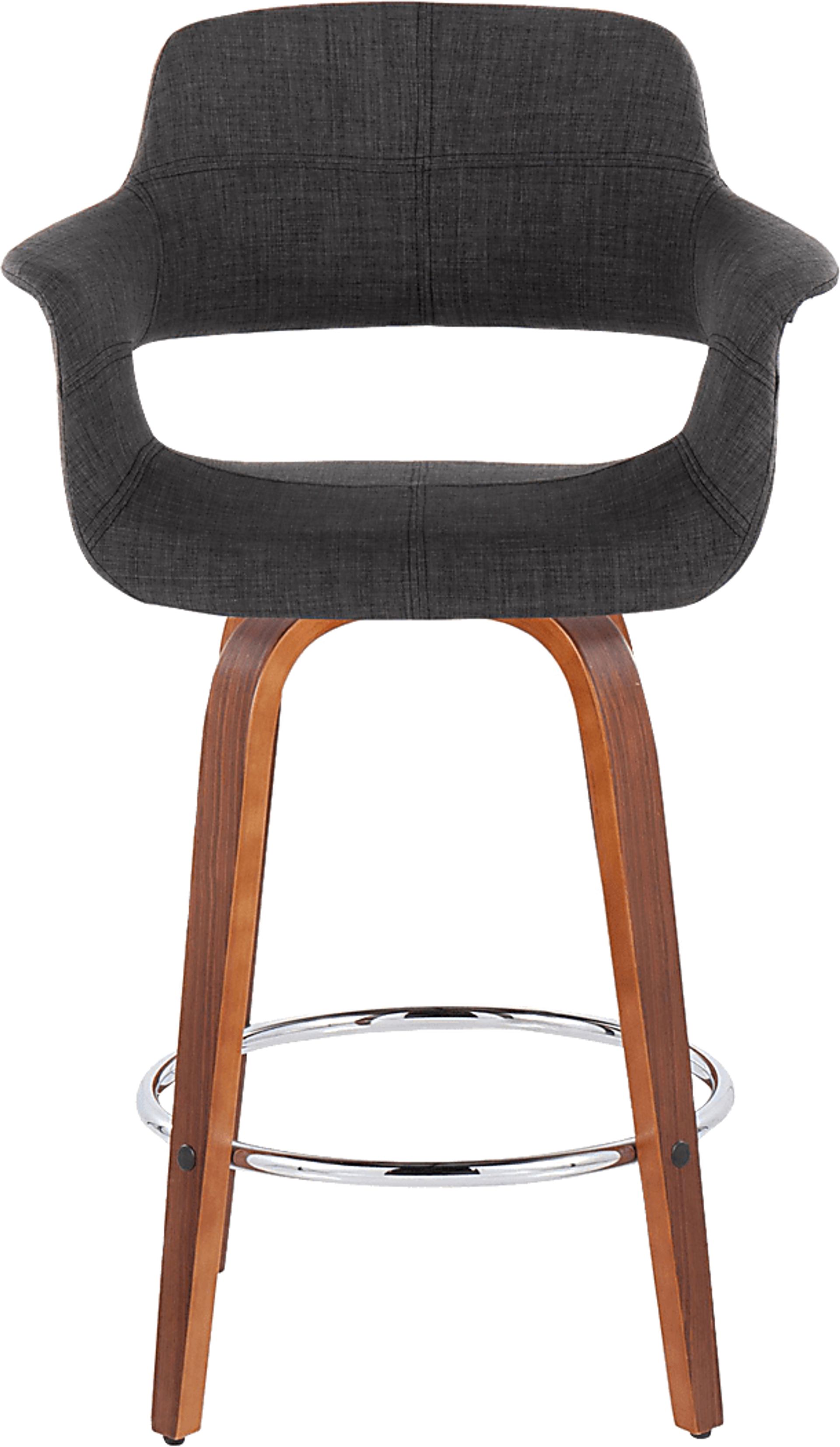 Lafanette V Charcoal Swivel Counter Height Stool, Set of 2 - Image 7