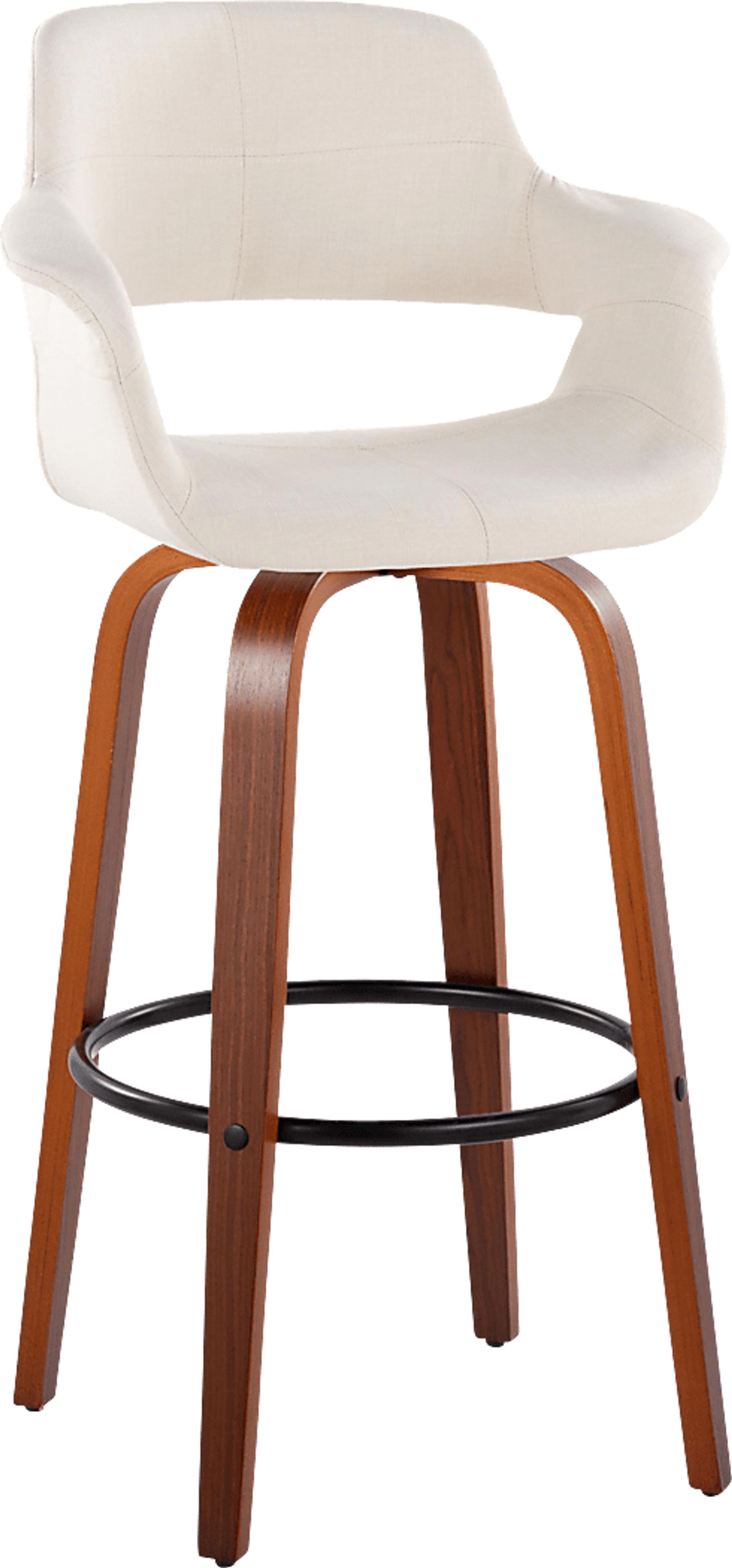 Lafanette V Cream Swivel Barstool, Set of 2 - Image 3