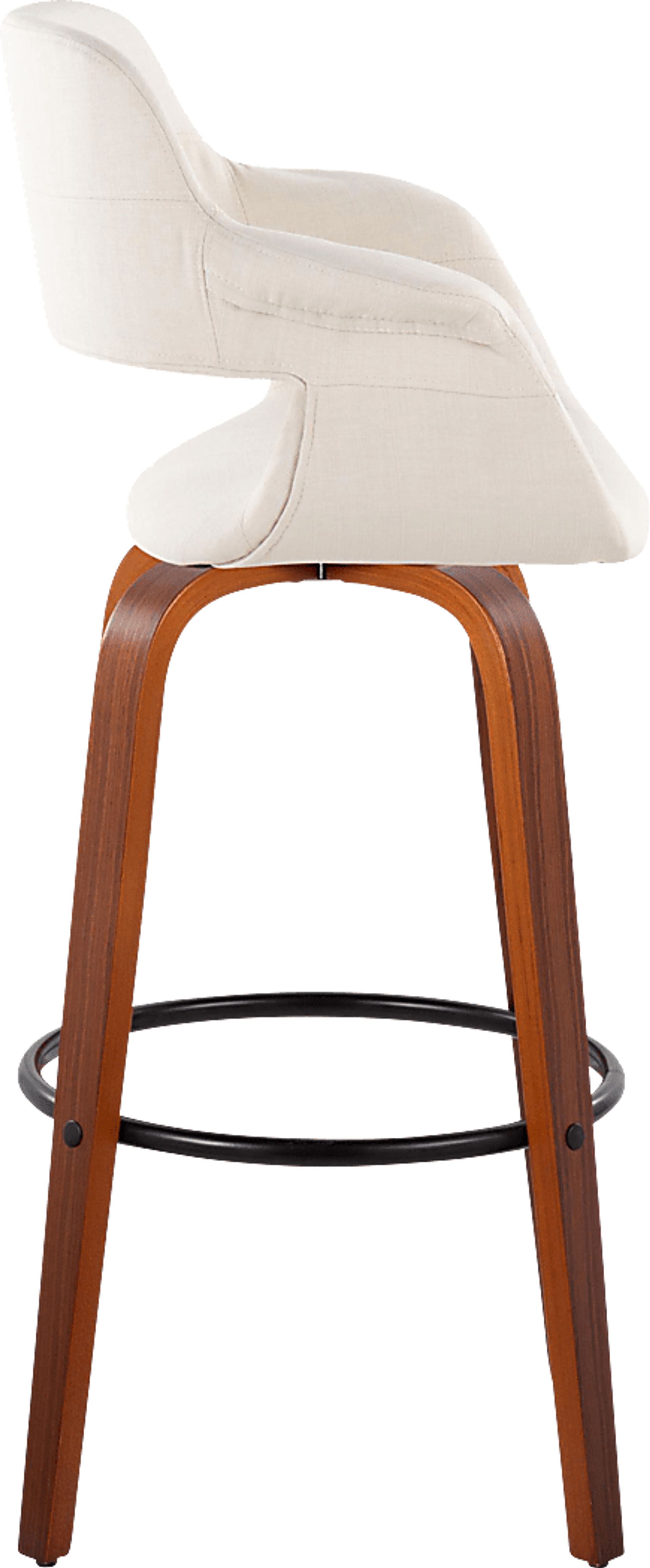 Lafanette V Cream Swivel Barstool, Set of 2 - Image 4