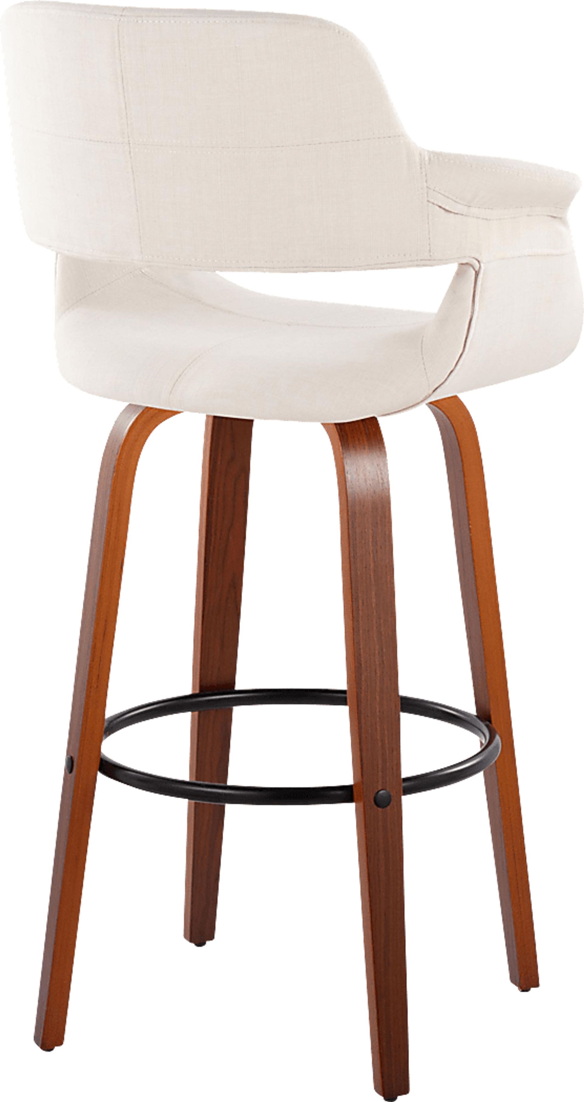 Lafanette V Cream Swivel Barstool, Set of 2 - Image 5