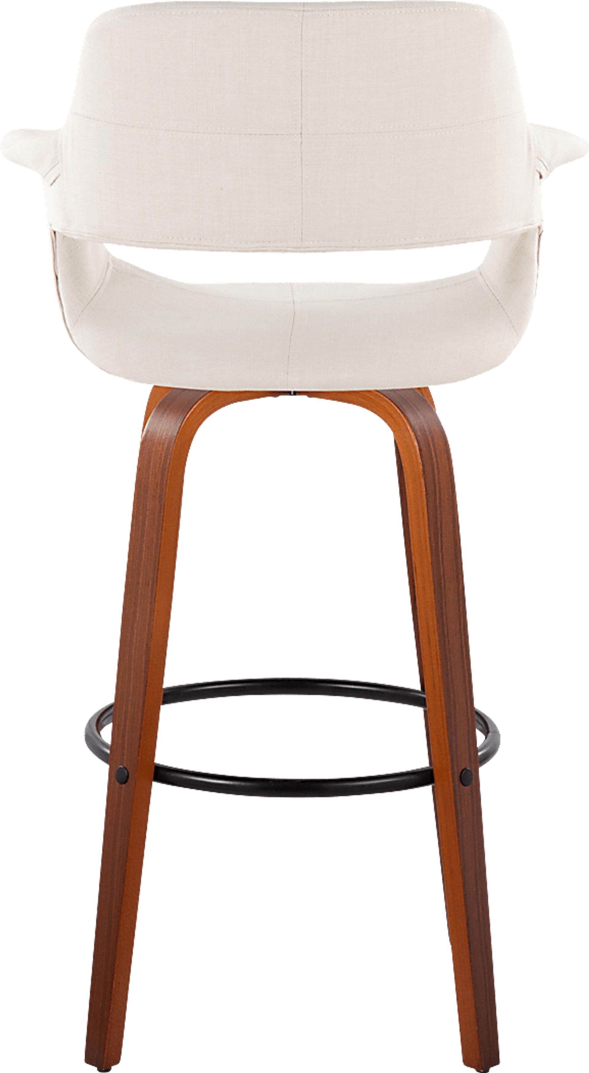 Lafanette V Cream Swivel Barstool, Set of 2 - Image 6