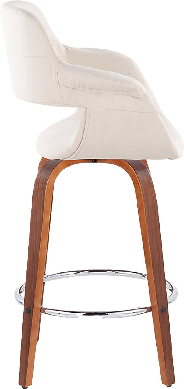 Lafanette V Cream Swivel Counter Height Stool, Set of 2 - Thumbnail - Image 4