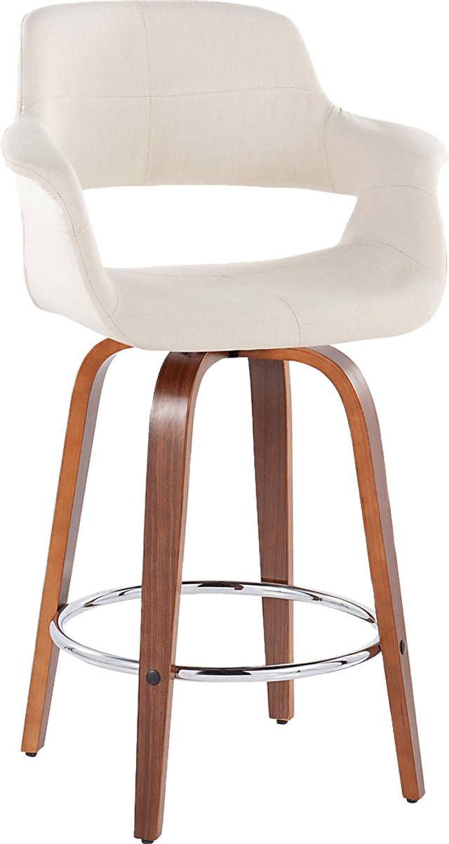 Lafanette V Cream Swivel Counter Height Stool, Set of 2 - Thumbnail - Image 5