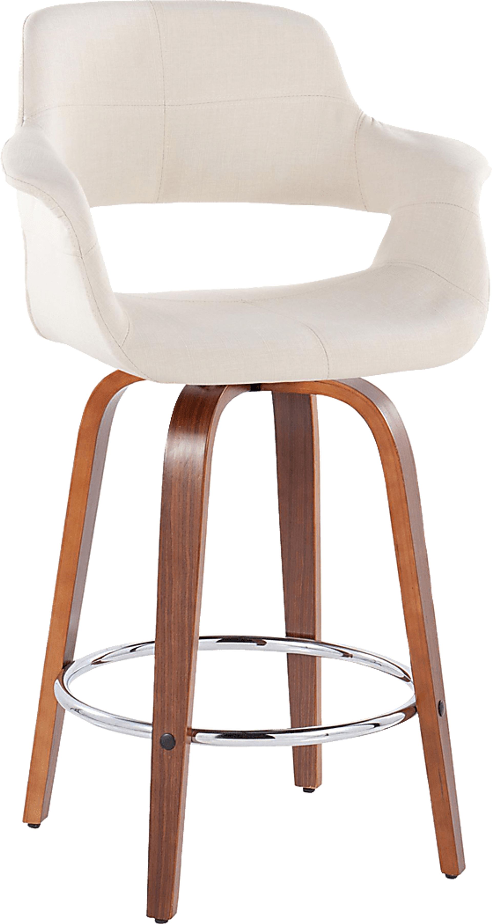 Lafanette V Cream Swivel Counter Height Stool, Set of 2 - Image 5