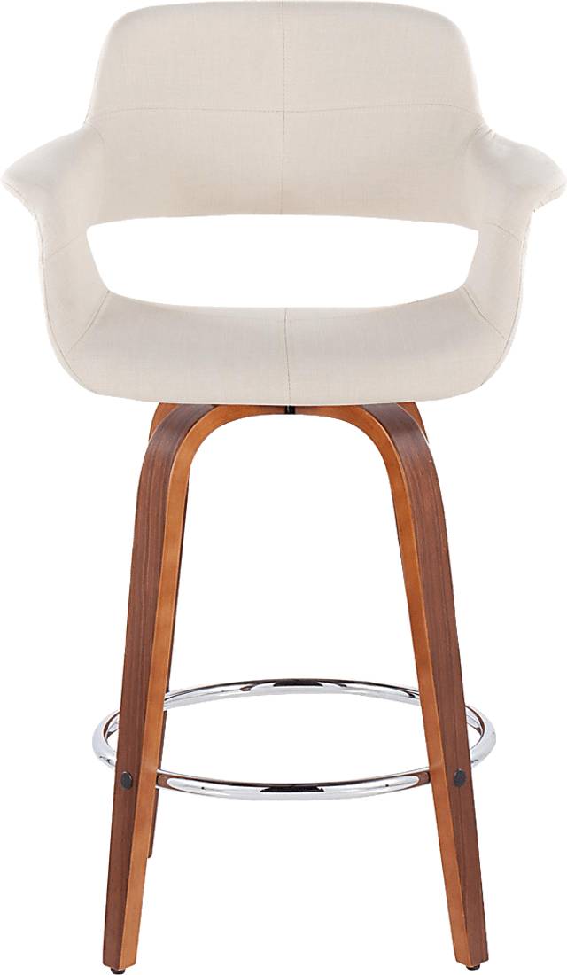 Lafanette V Cream Swivel Counter Height Stool, Set of 2 - Thumbnail - Image 6