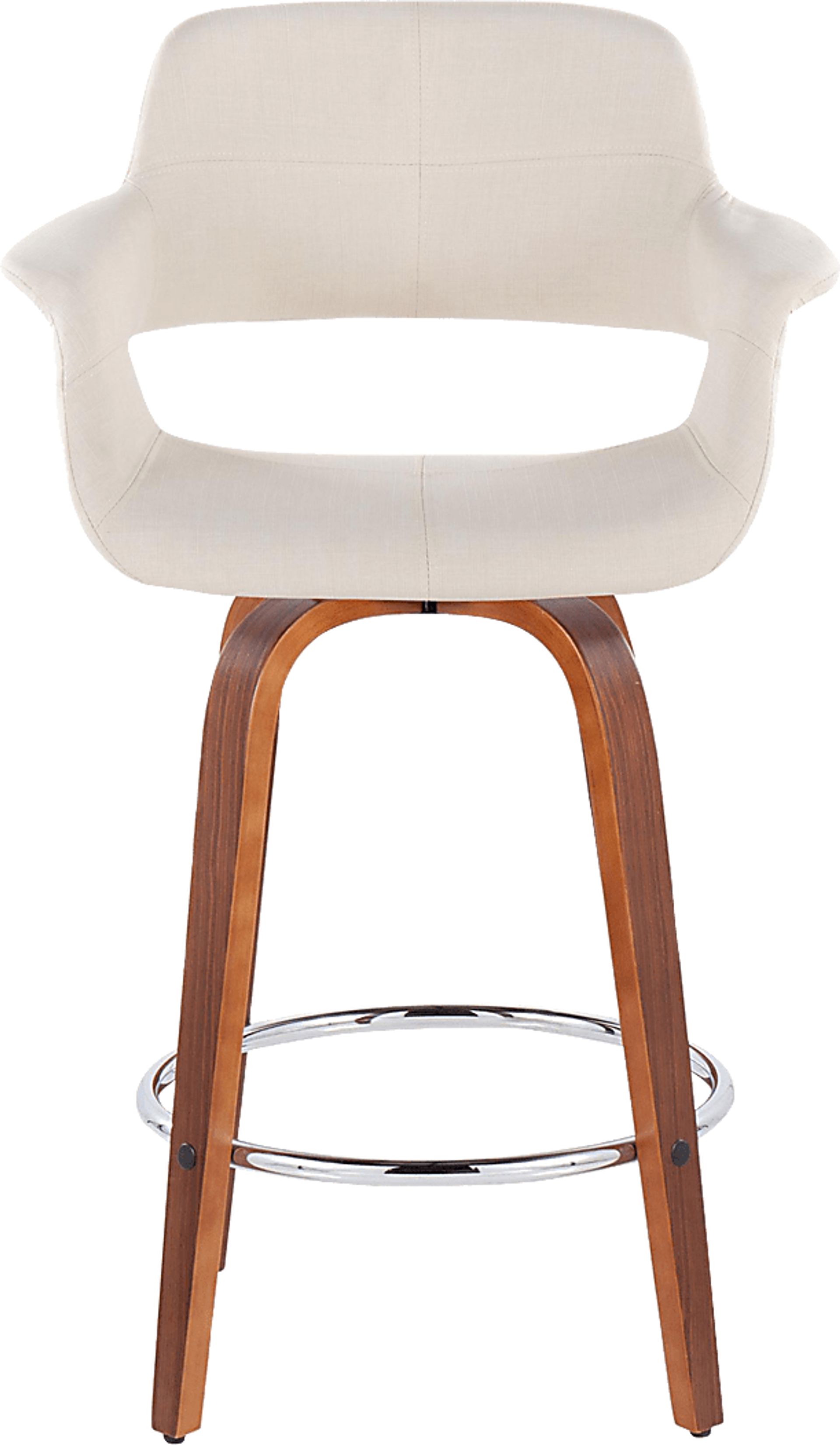 Lafanette V Cream Swivel Counter Height Stool, Set of 2 - Image 6