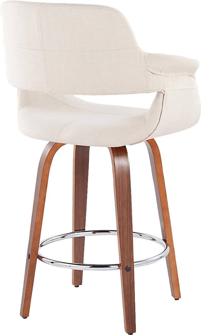 Lafanette V Cream Swivel Counter Height Stool, Set of 2 - Thumbnail - Image 7