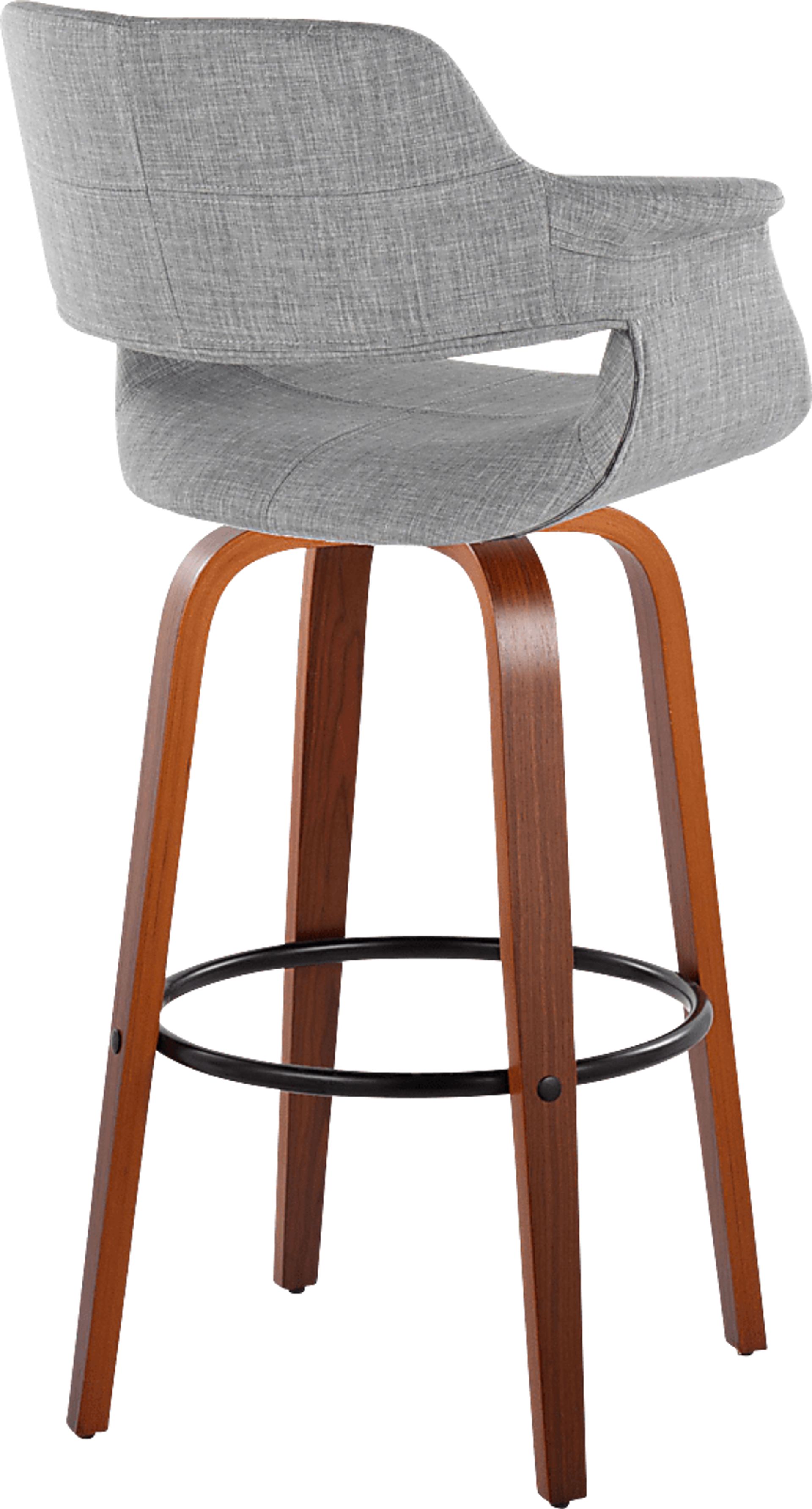 Lafanette V Gray Swivel Barstool, Set of 2 - Image 5