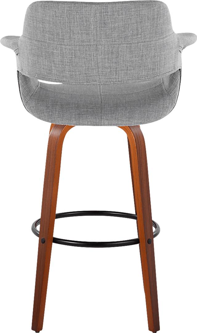 Lafanette V Gray Swivel Barstool, Set of 2 - Thumbnail - Image 6
