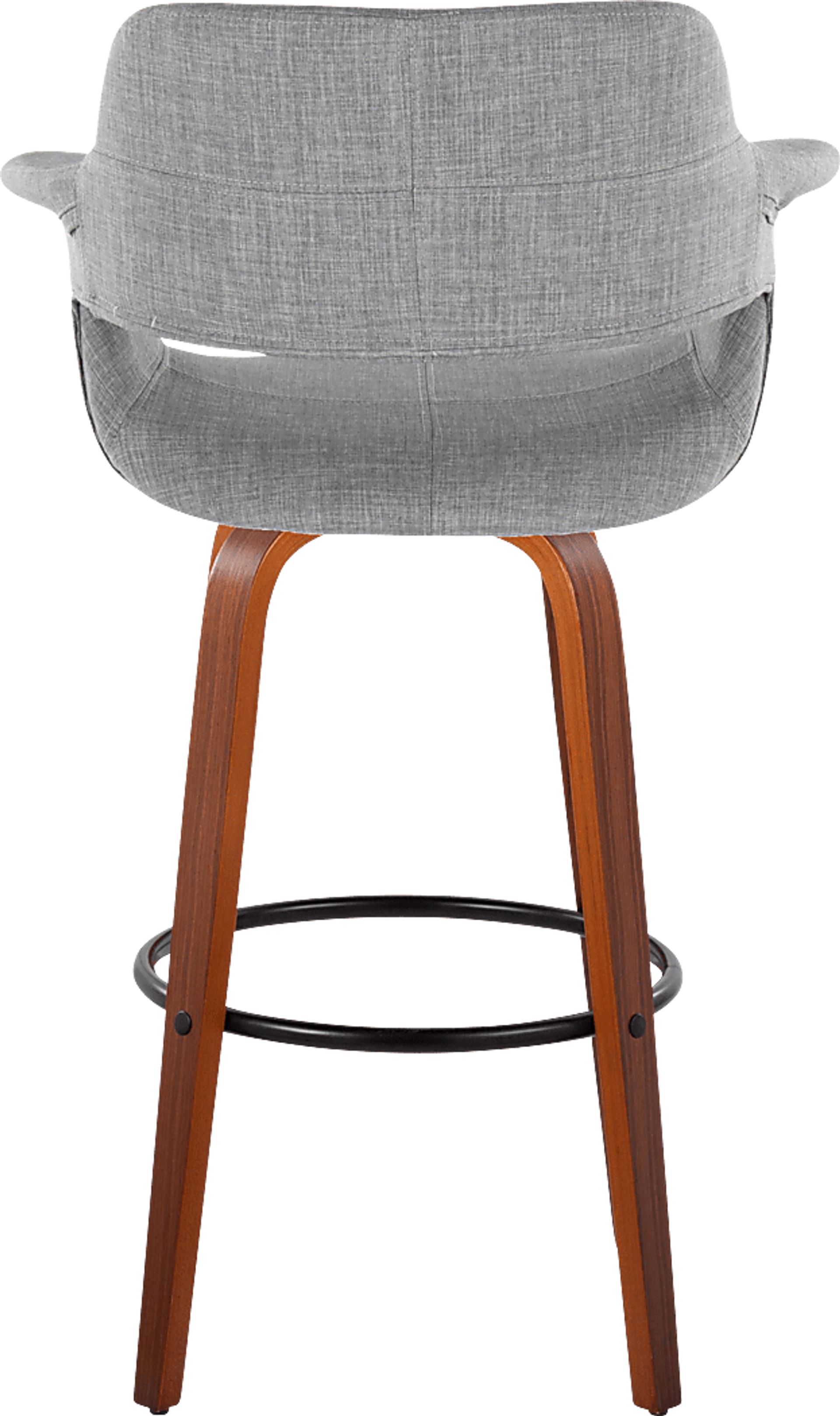 Lafanette V Gray Swivel Barstool, Set of 2 - Image 6