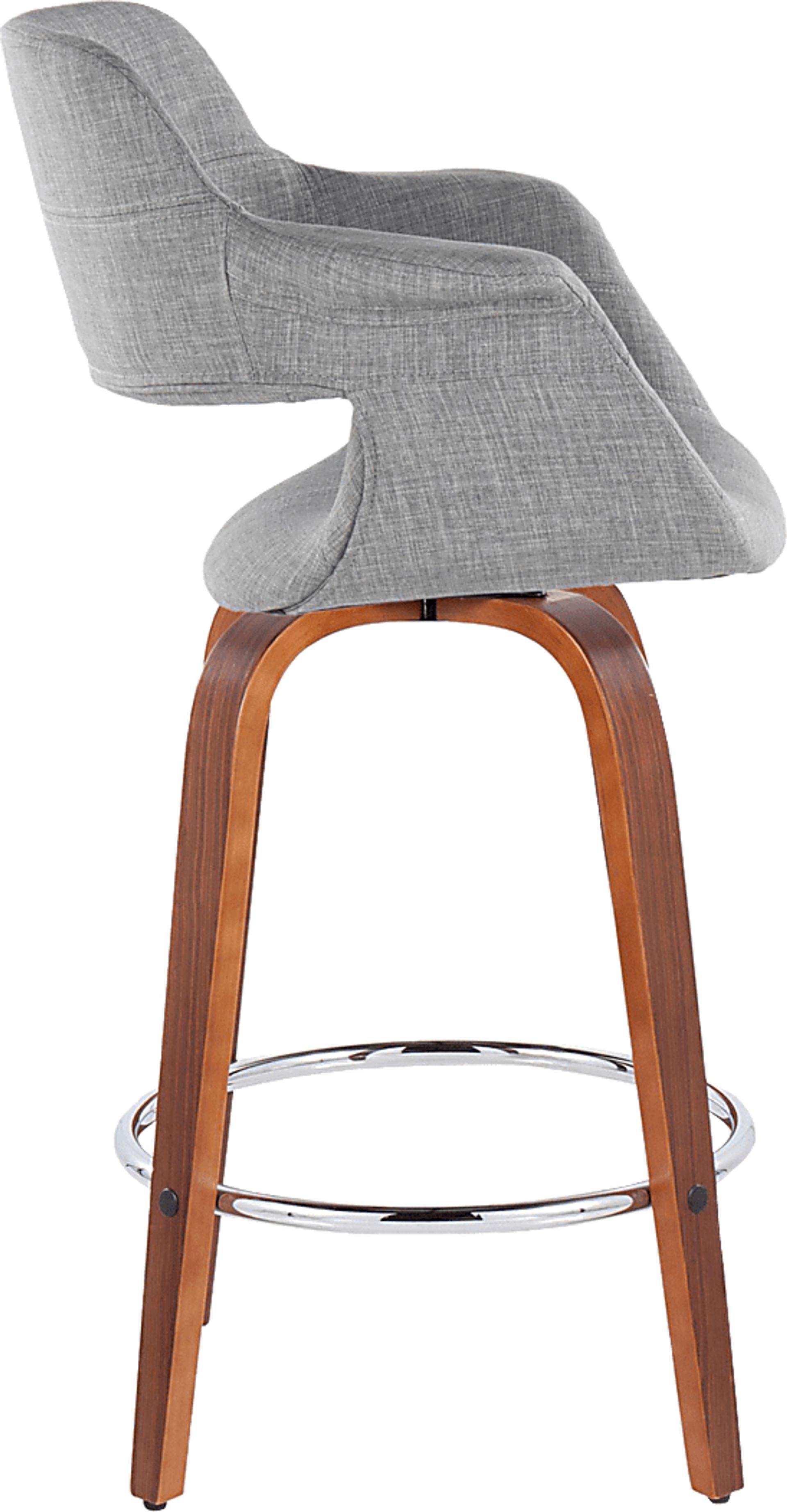 Lafanette V Gray Swivel Counter Height Stool, Set of 2 - Image 4