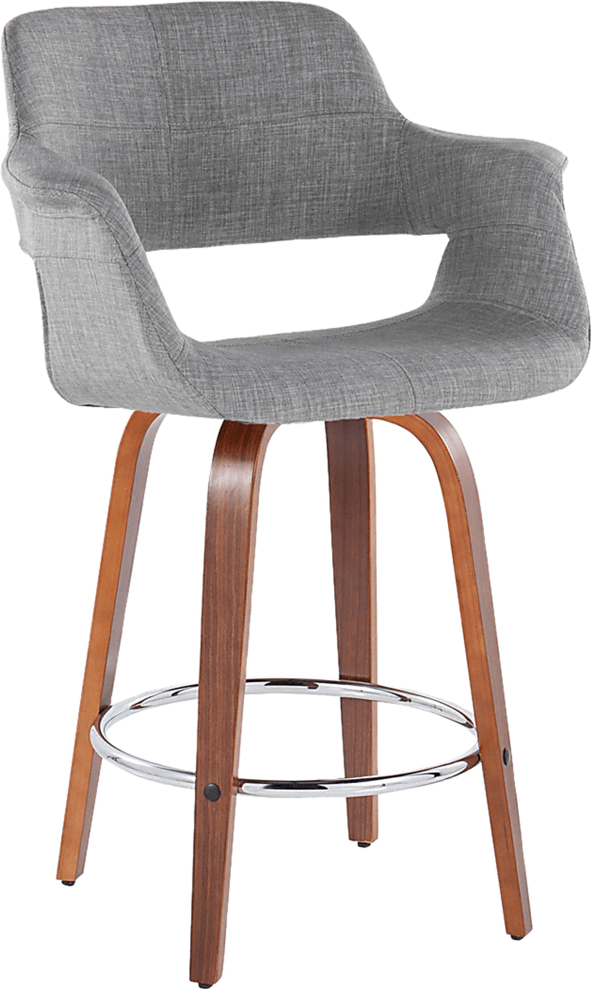 Lafanette V Gray Swivel Counter Height Stool, Set of 2 - Image 5