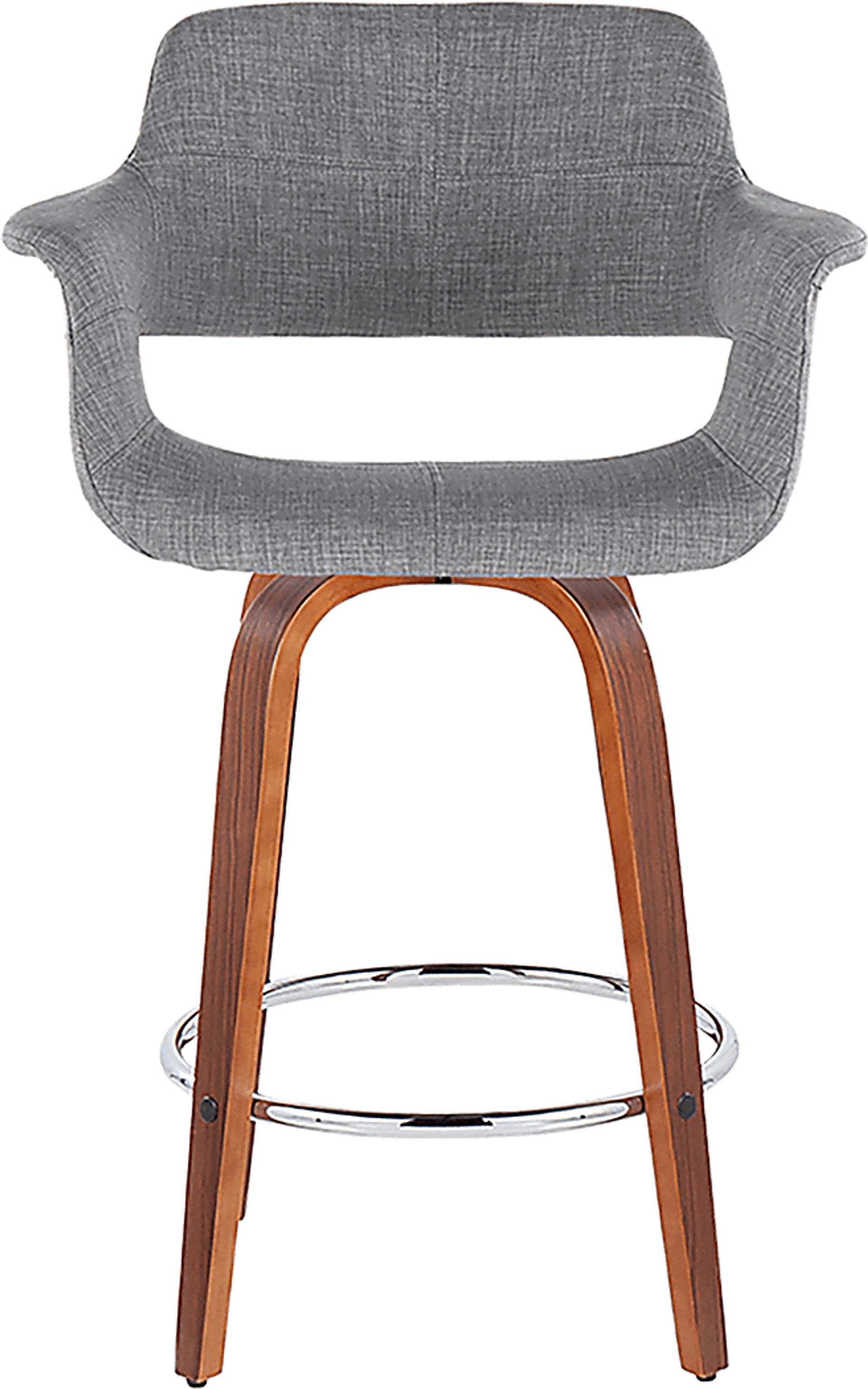 Lafanette V Gray Swivel Counter Height Stool, Set of 2 - Image 6