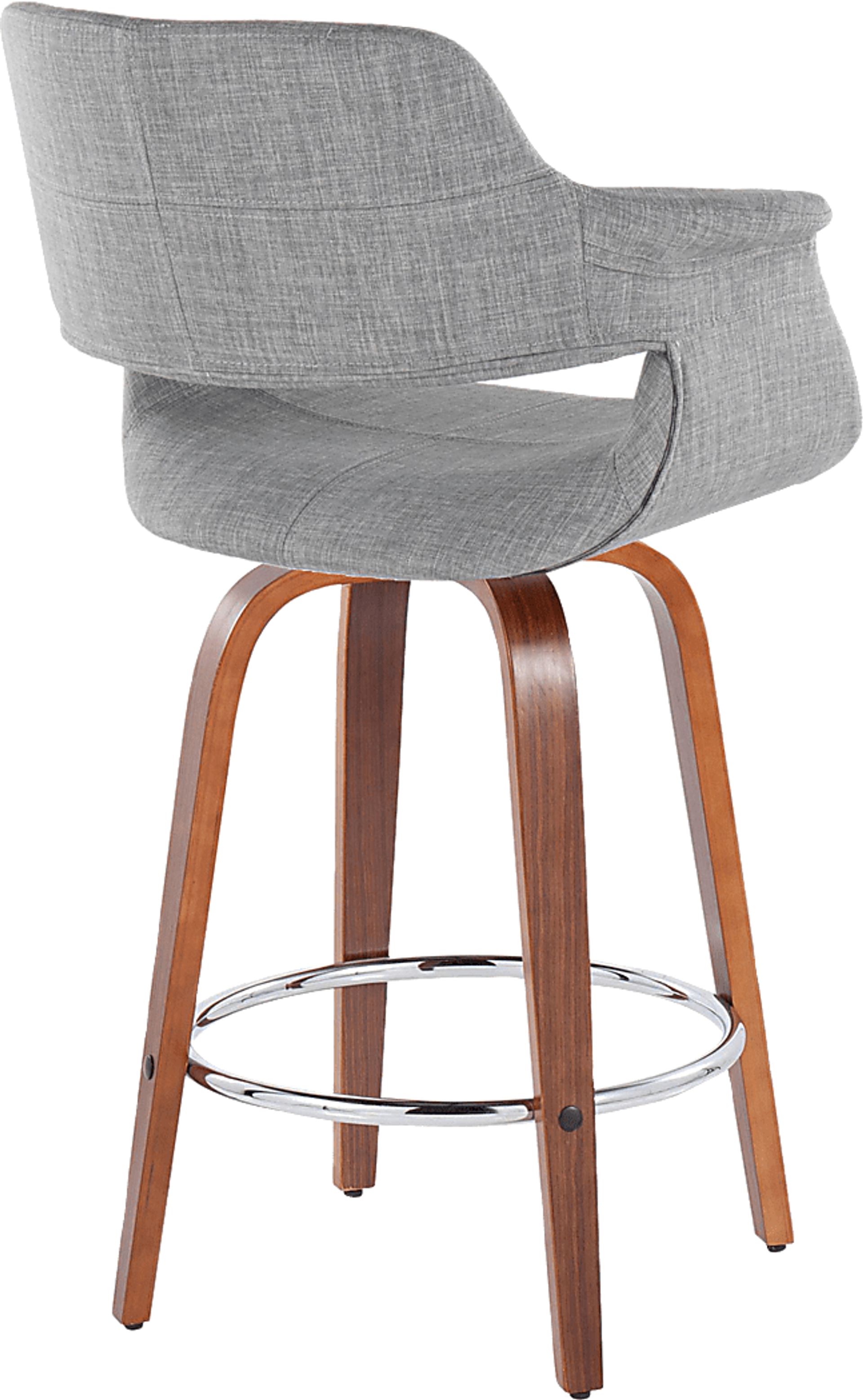 Lafanette V Gray Swivel Counter Height Stool, Set of 2 - Image 7