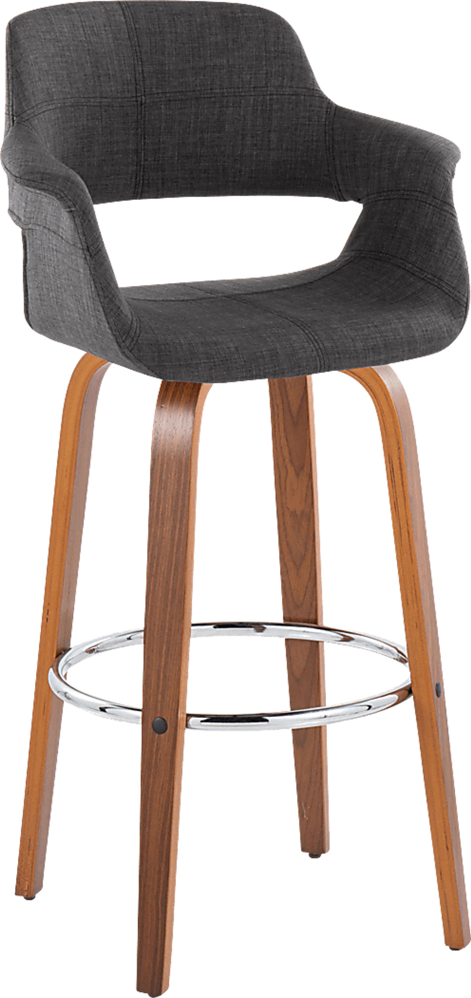 Lafanette VI Blue Swivel Barstool, Set of 2 - Image 3