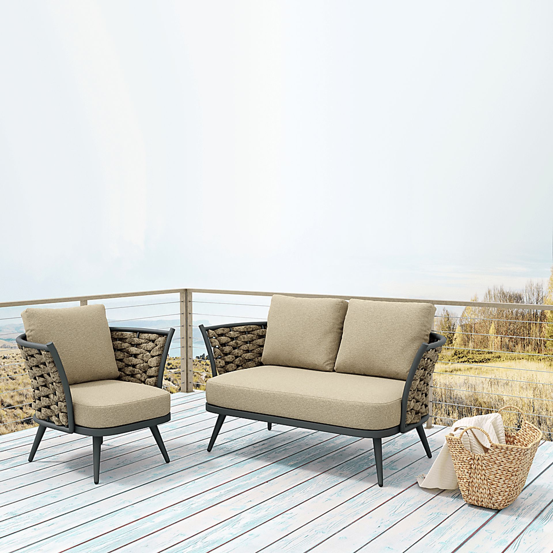 Lafargue Taupe Accent Chair - Image 2