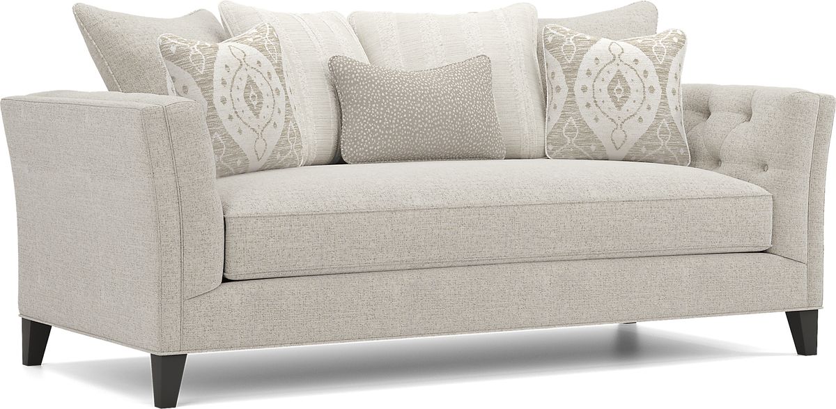 Cindy Crawford Shelton 2 Pc Ivory Beige Chenille Fabric Living Room Set ...