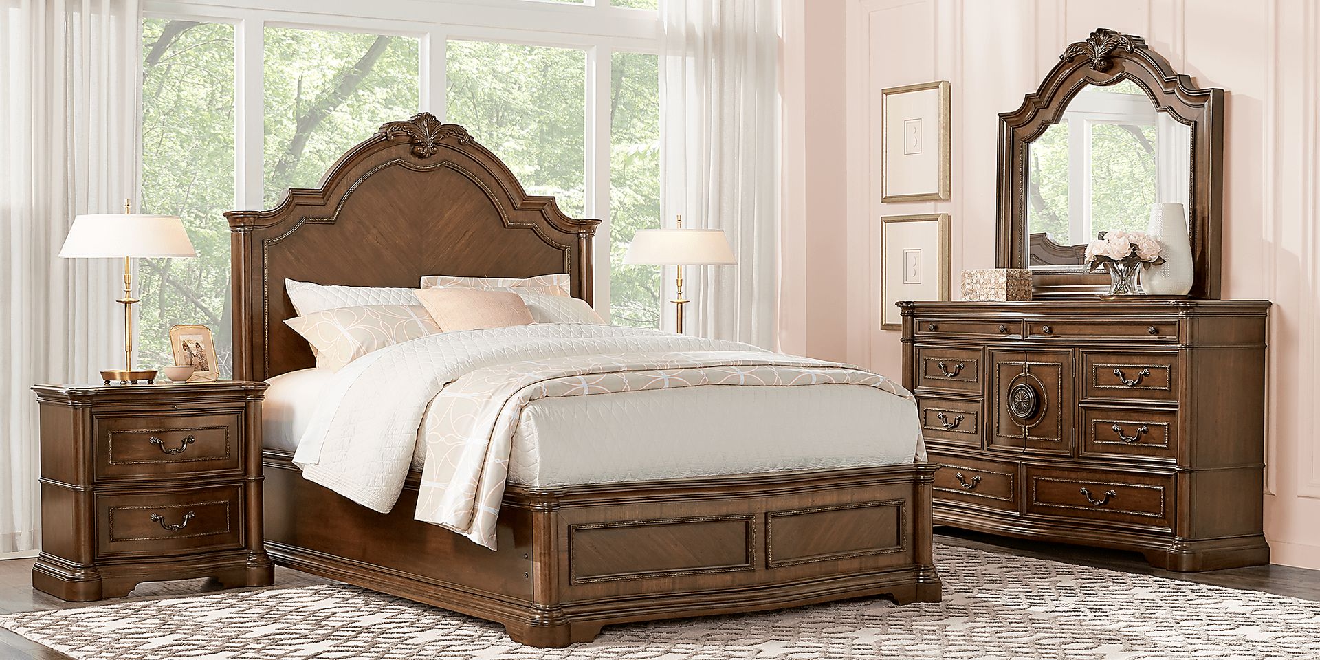 Lafayette Place Brown 8 Pc Queen Bedroom - Image 1