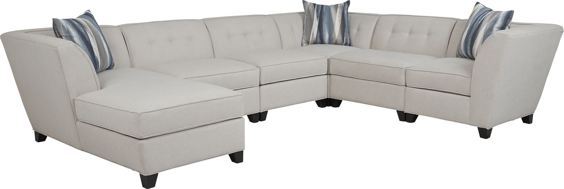Lafayette Square Beige 6 Pc Sectional - Image 1