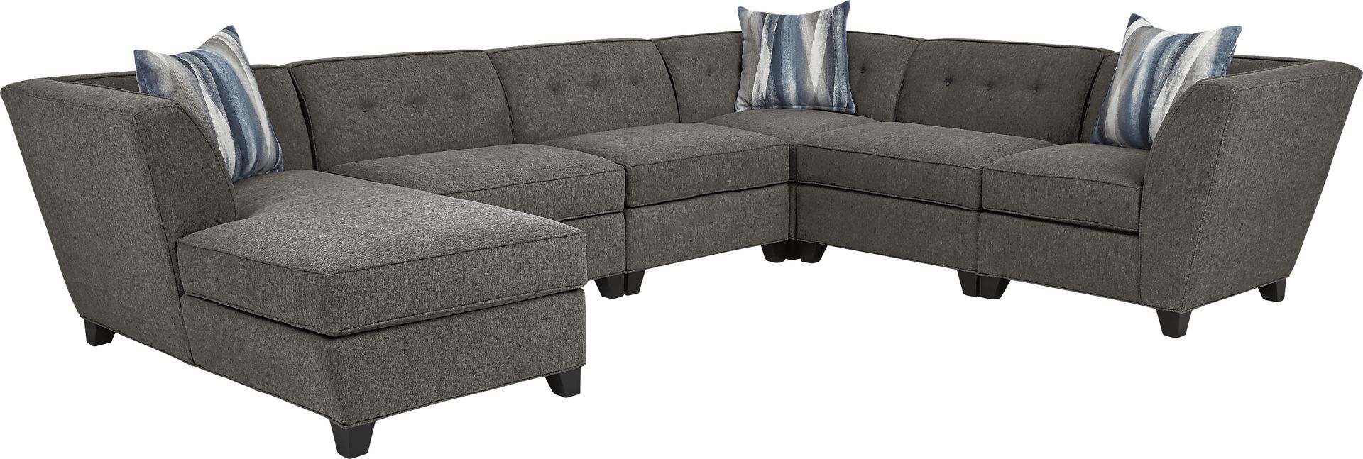 Lafayette Square Gray 6 Pc Sectional - Image 1