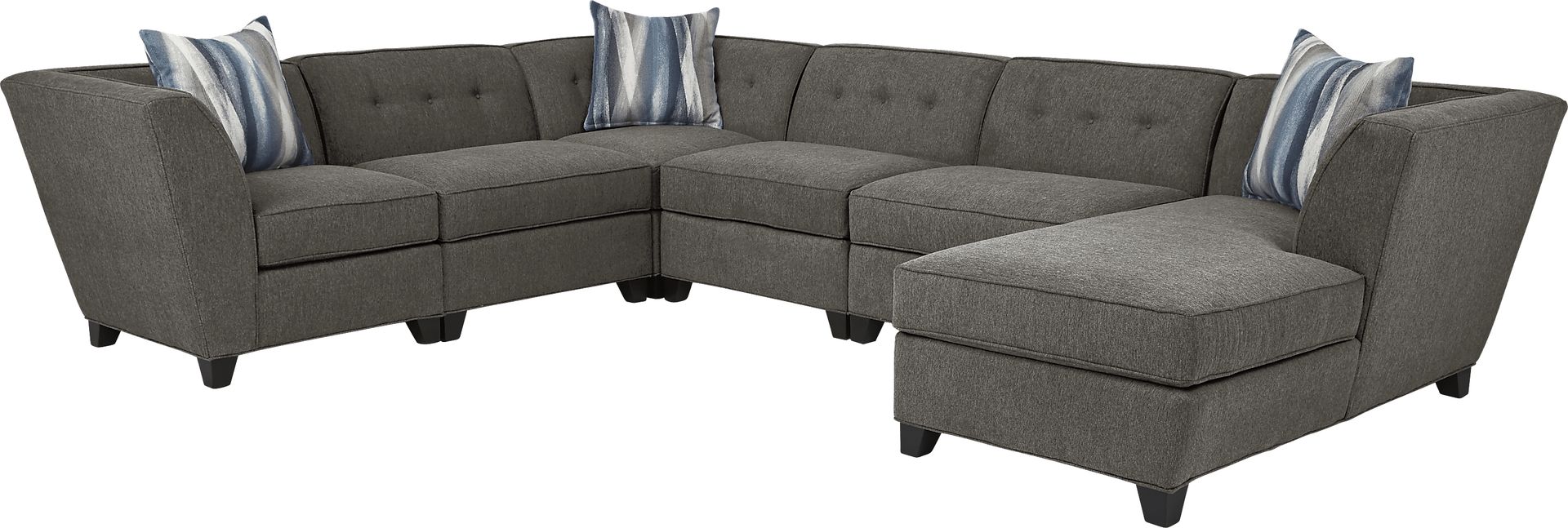 Lafayette Square Gray 6 Pc Sectional - Image 1