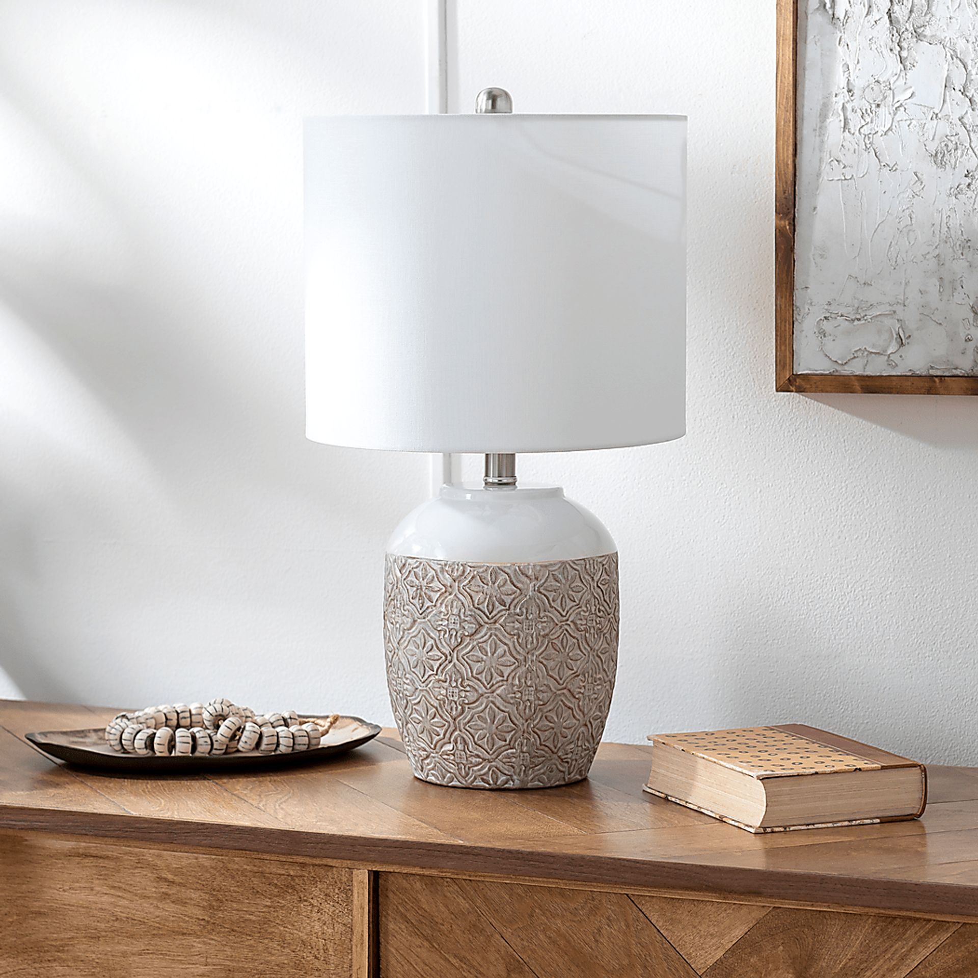 Lafferty Island Beige Lamp - Image 2