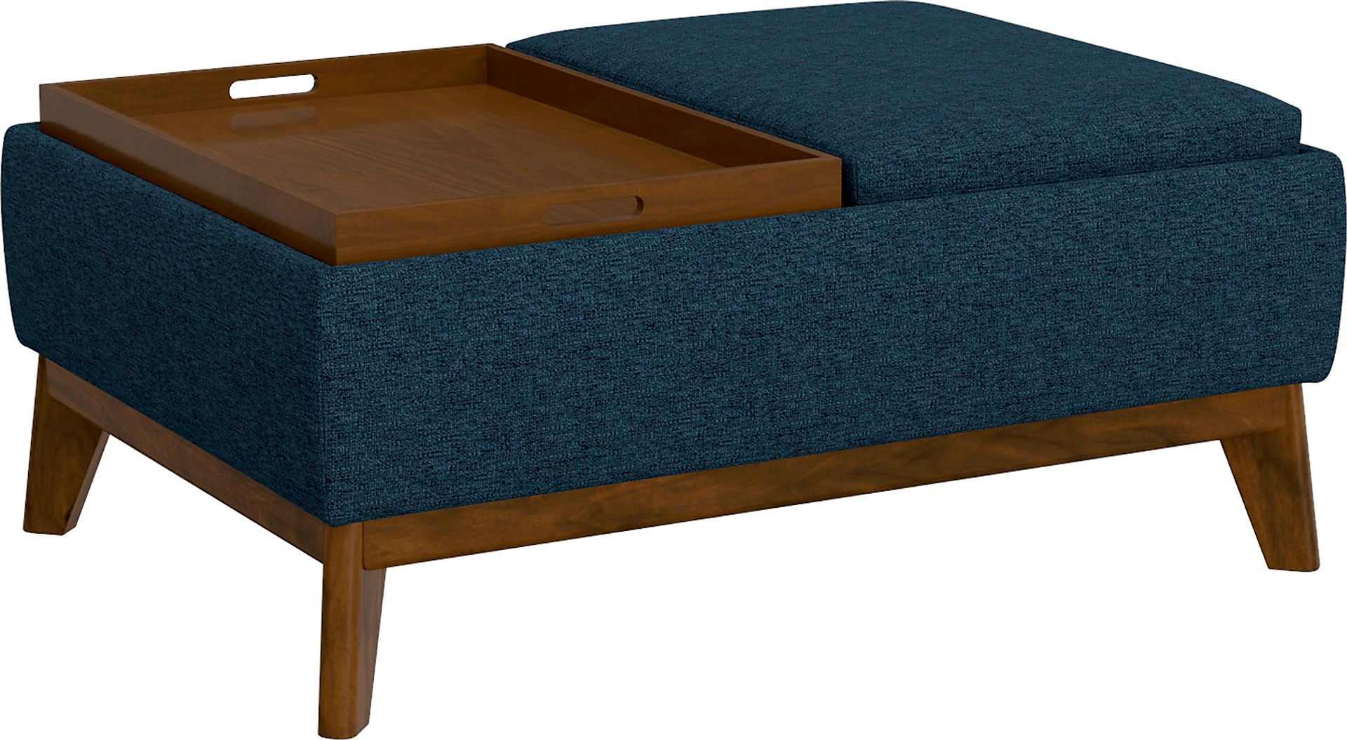 Laffitte Blue Ottoman - Image 1