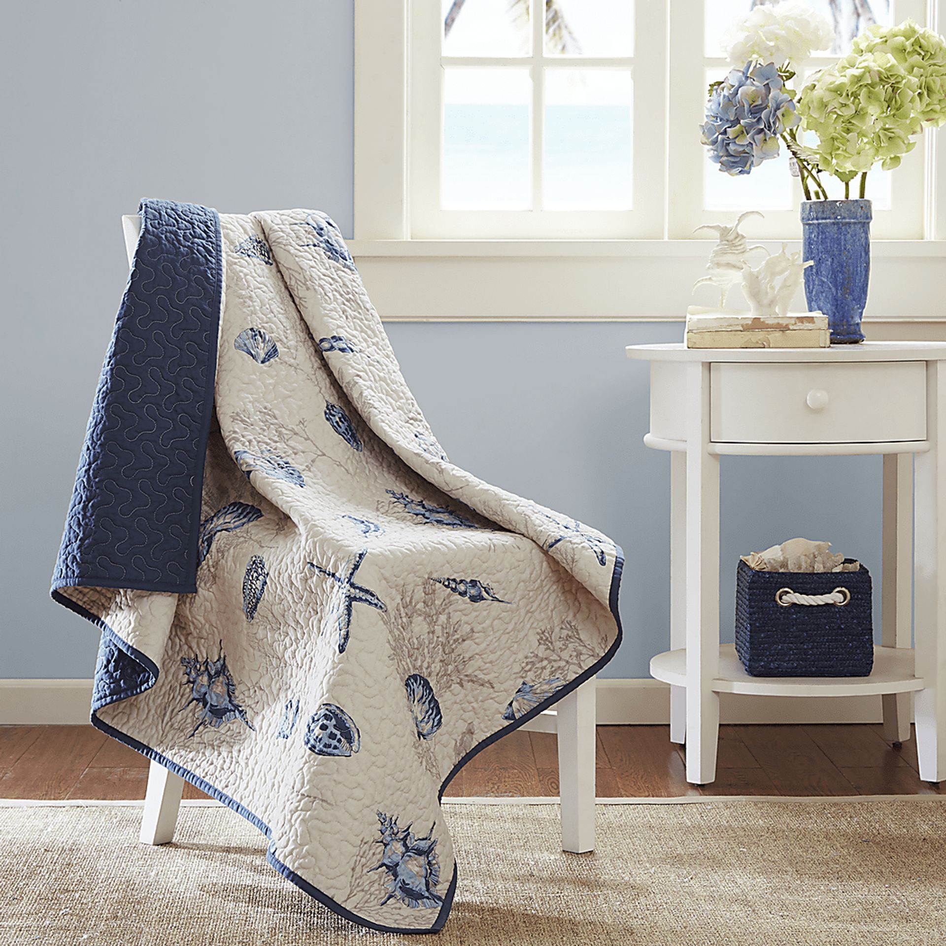 Lafitte Blue Throw Blanket - Image 3