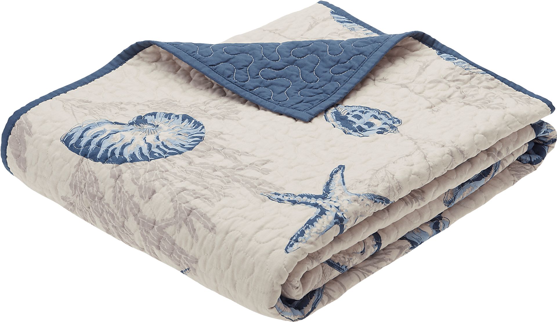 Lafitte Blue Throw Blanket - Image 1