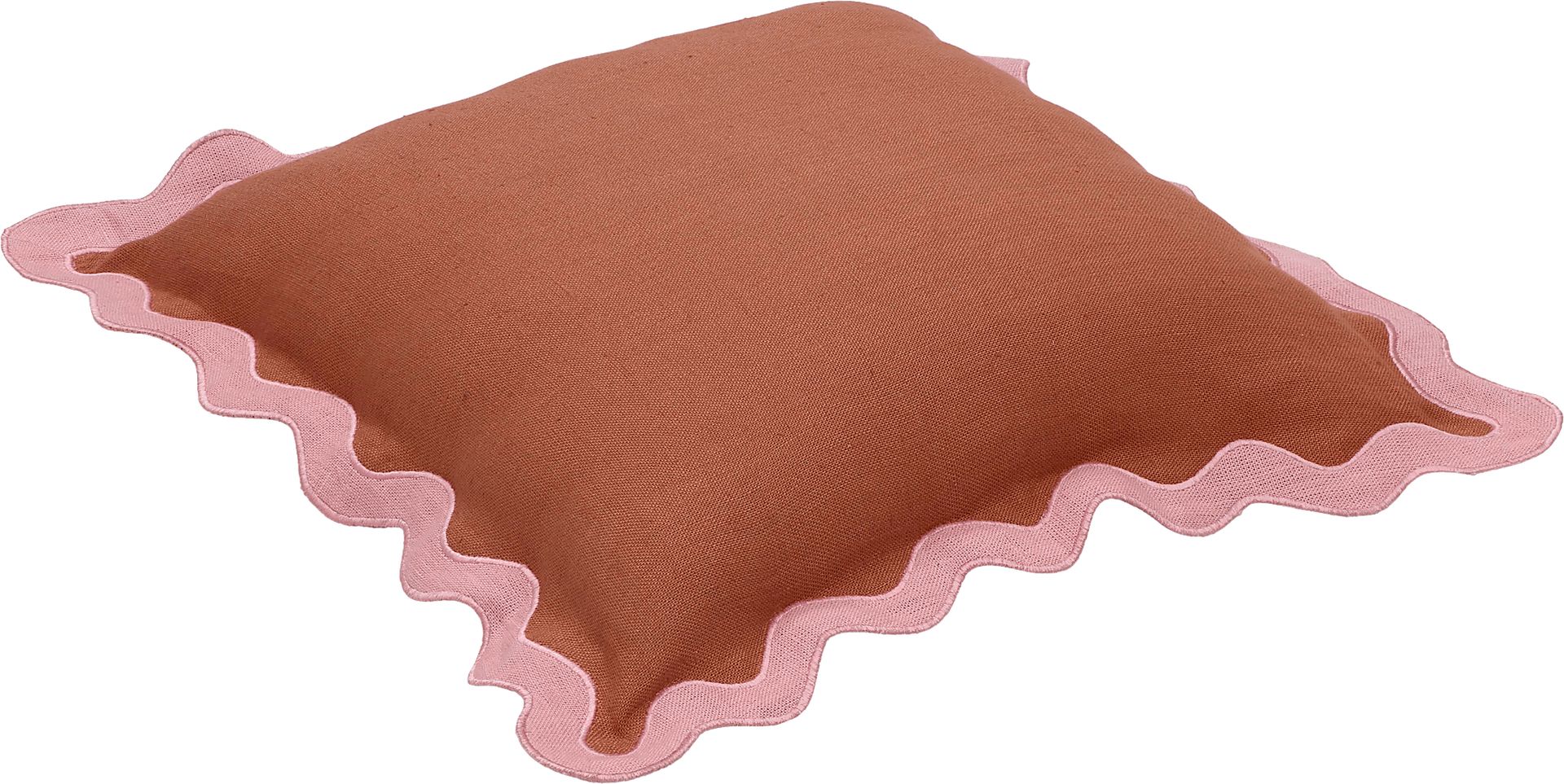 Lafora Pink and Terracotta Accent Pillow - Image 2
