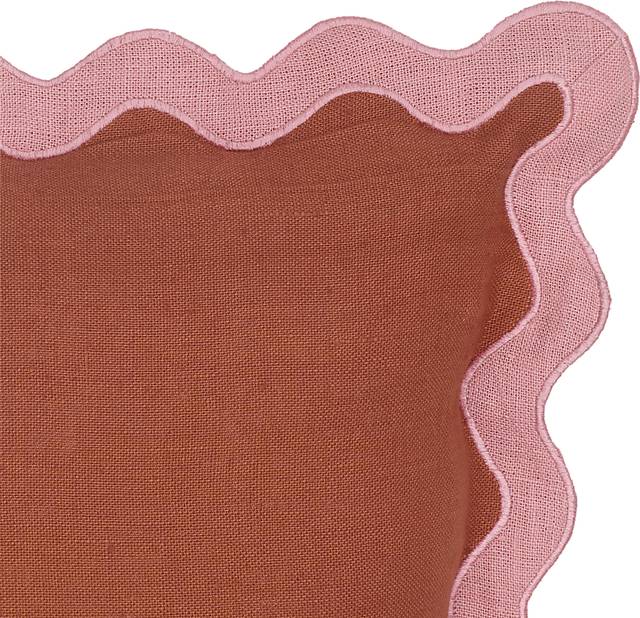 Lafora Pink and Terracotta Accent Pillow - Thumbnail - Image 4