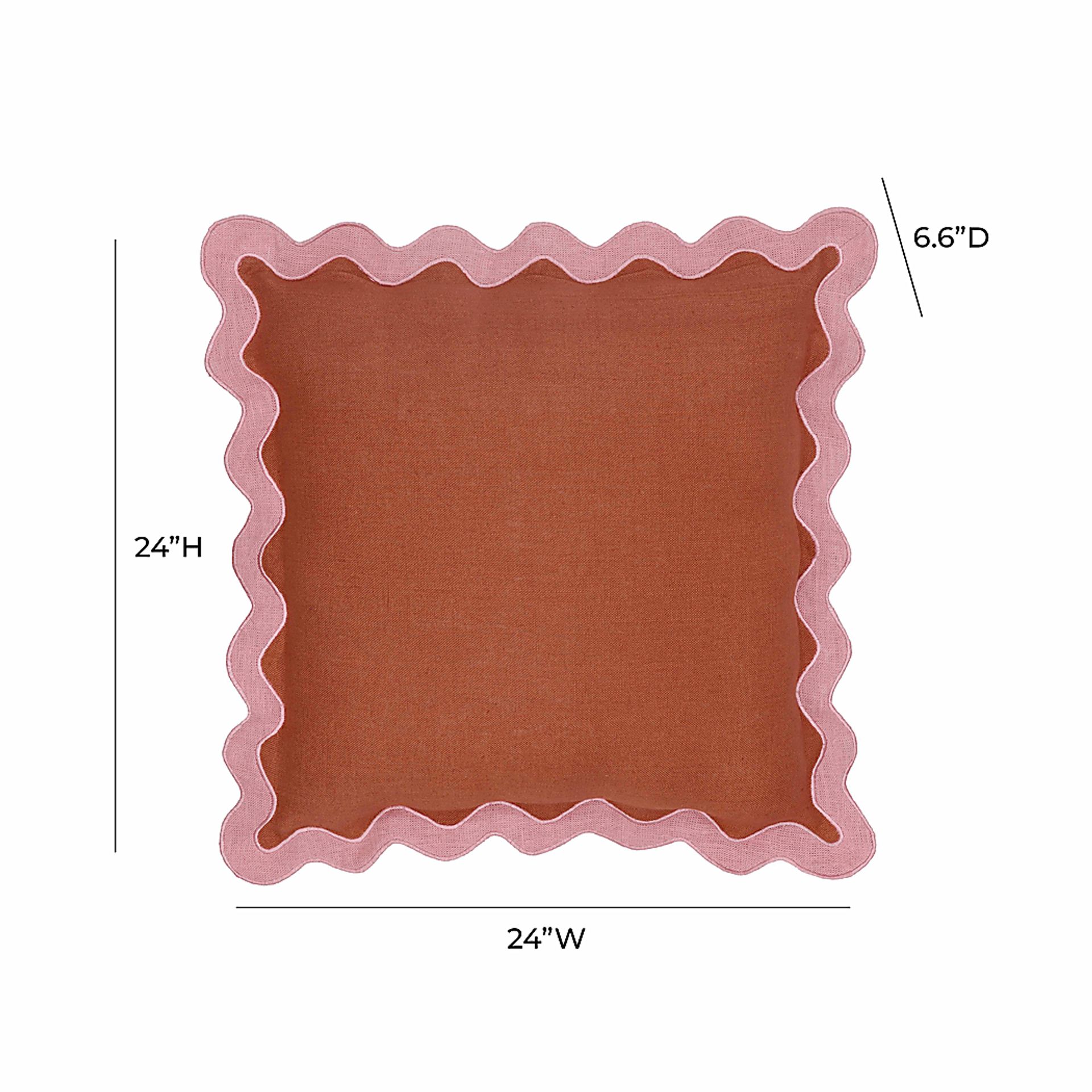 Lafora Pink and Terracotta Accent Pillow - Image 5