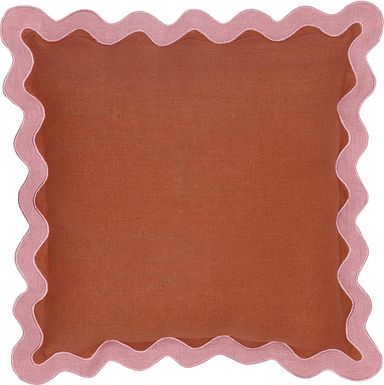 Lafora Pink and Terracotta Accent Pillow