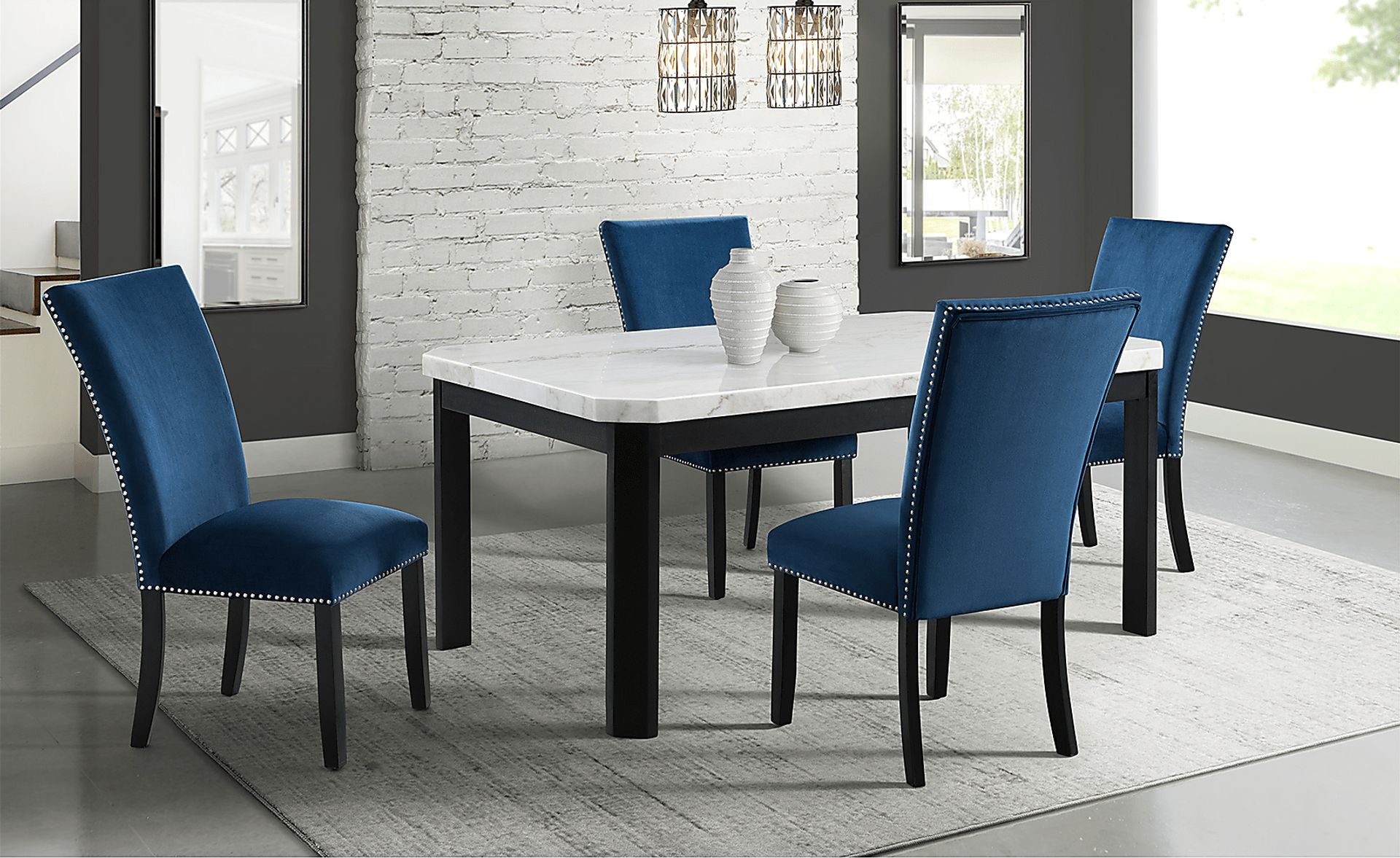Lafortune Blue Side Chair Set - Image 2