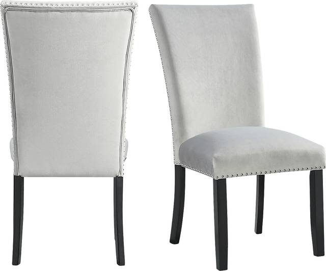 Lafortune Gray Side Chair Set - Thumbnail - Image 1