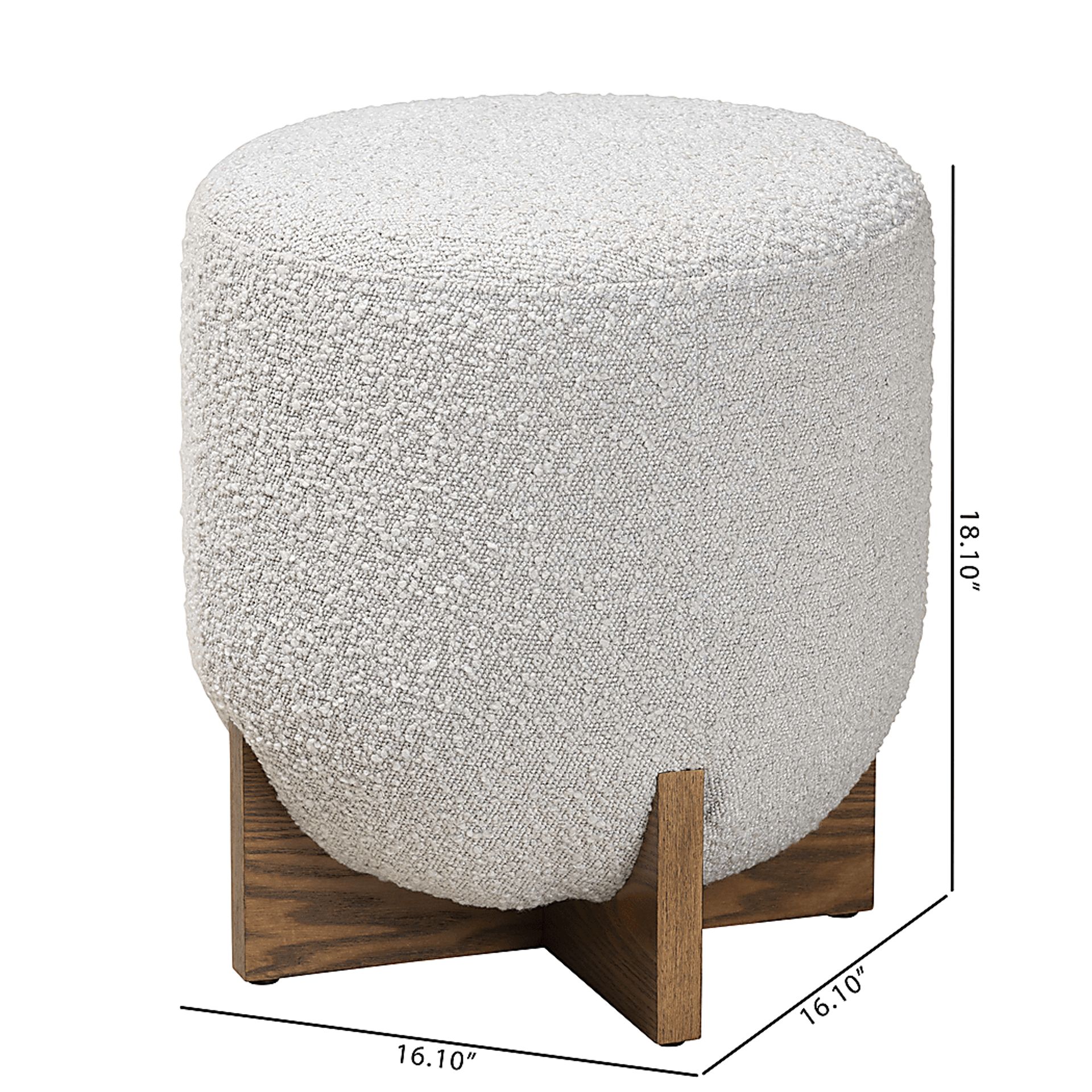 Lafoye Light Gray Ottoman - Image 8