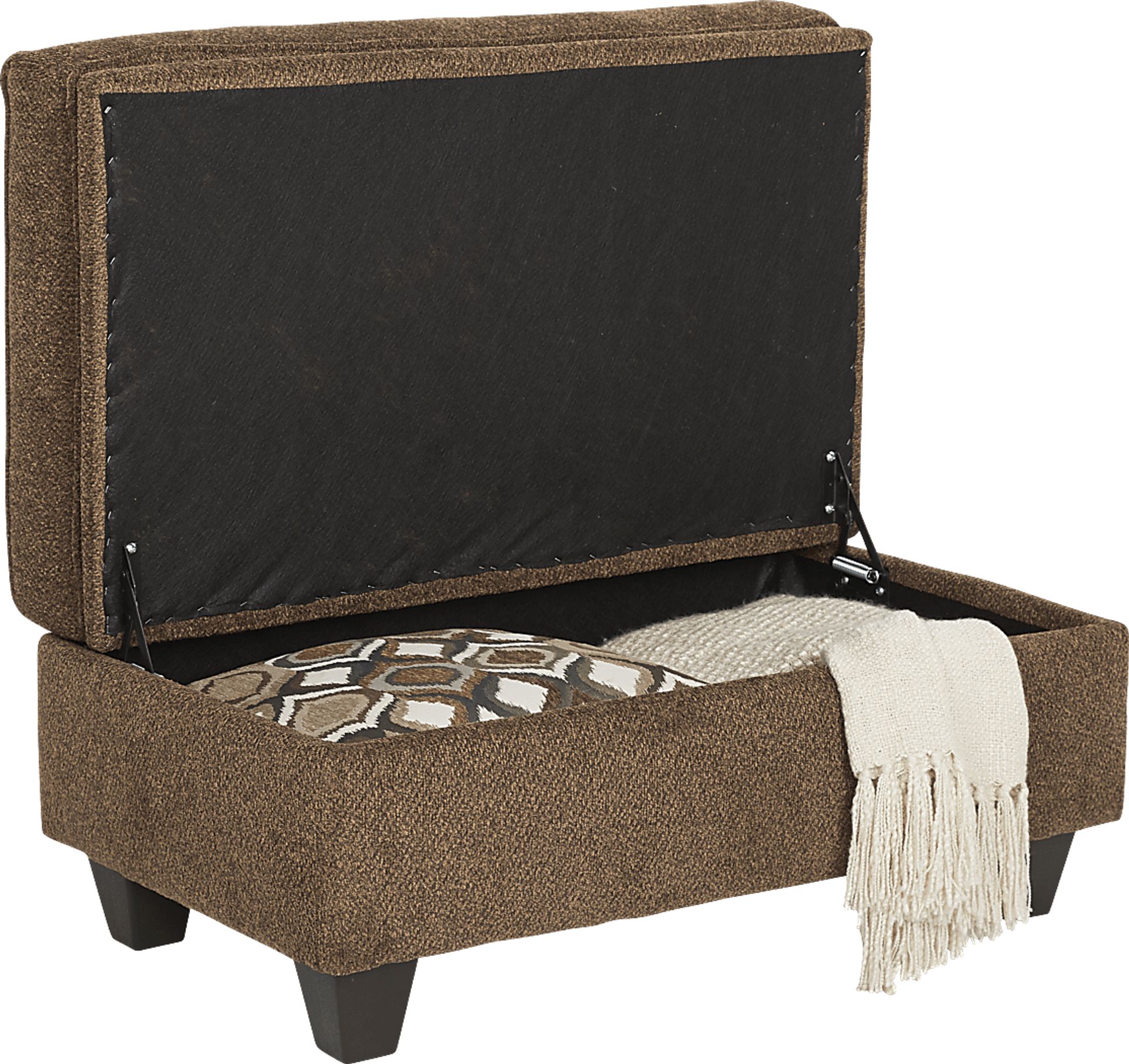 Lago Vista Chocolate Storage Ottoman - Image 1