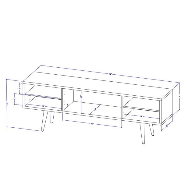 Lagonia White 71 In. Console - Thumbnail - Image 8