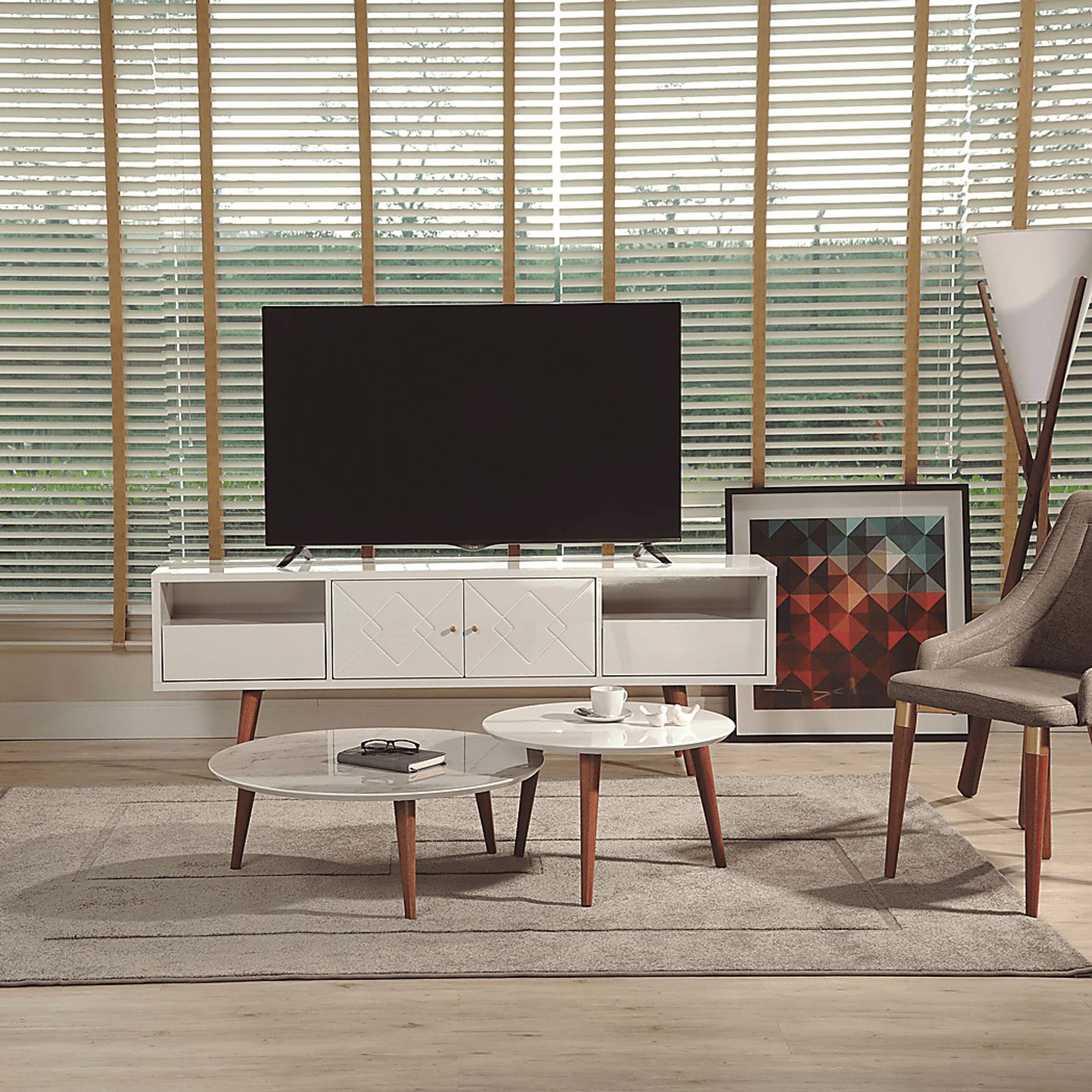 Lagonia White 71 In. Console - Image 2