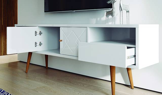 Lagonia White 71 In. Console - Thumbnail - Image 3