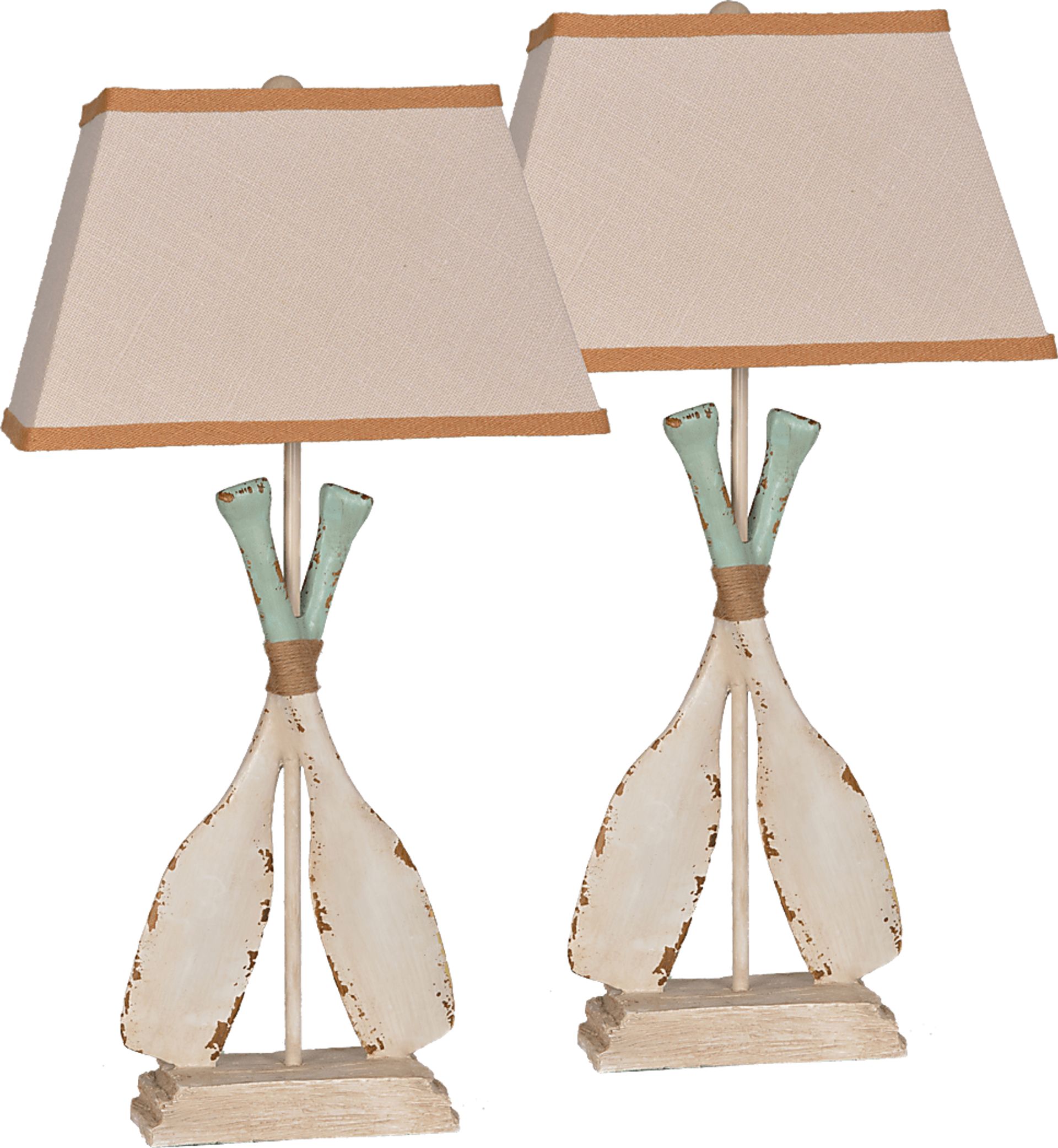 Lagoon Bay White Set of 2 Lamps - Image 1