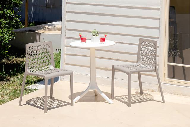 Lagoon Milan Gray Outdoor Dining Chair, Set of 2 - Thumbnail - Image 2