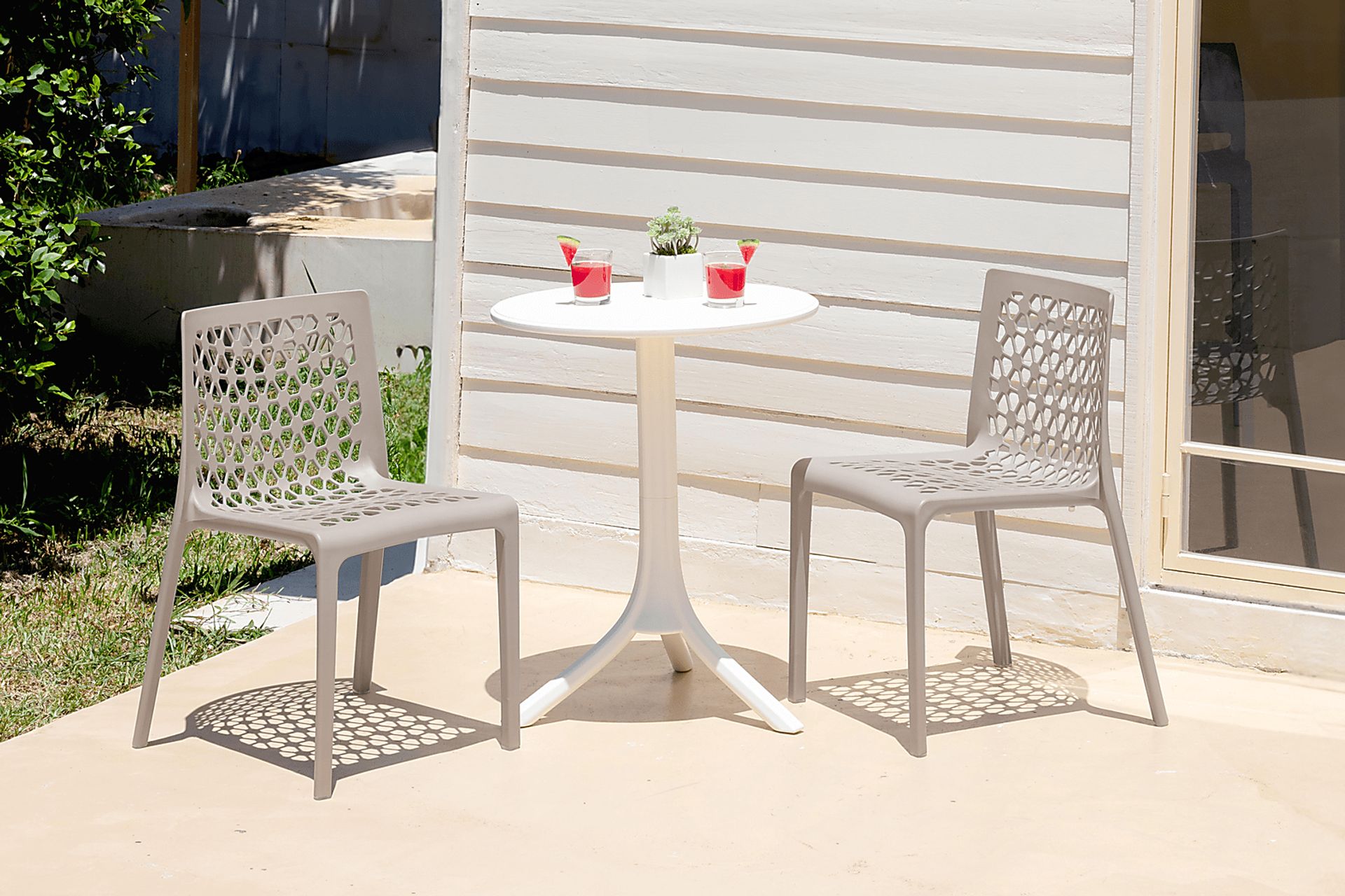 Lagoon Milan Gray Outdoor Dining Chair, Set of 2 - Image 2