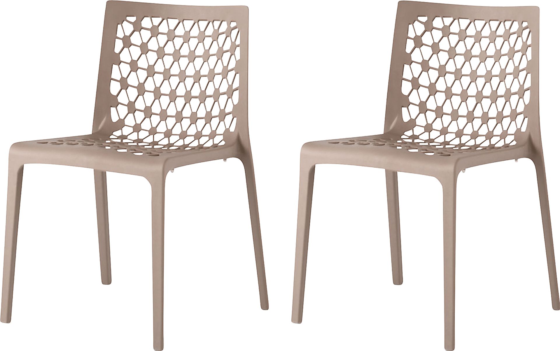 Lagoon Milan Gray Outdoor Dining Chair, Set of 2 - Image 1